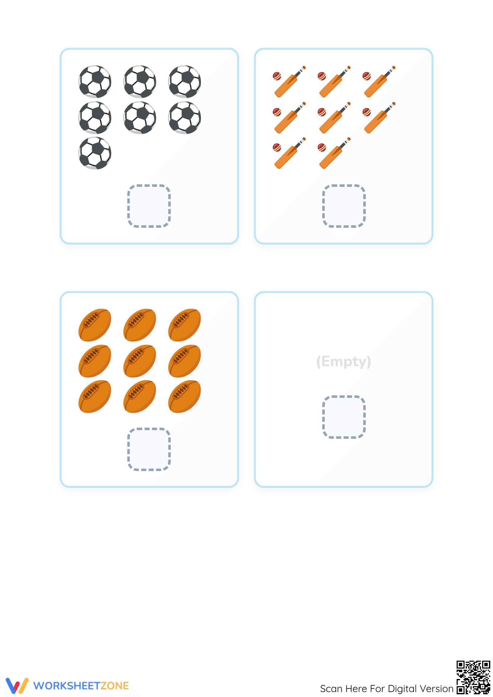 Printable Numbers & Counting Math Worksheet | Grade 1-2 - Page 3