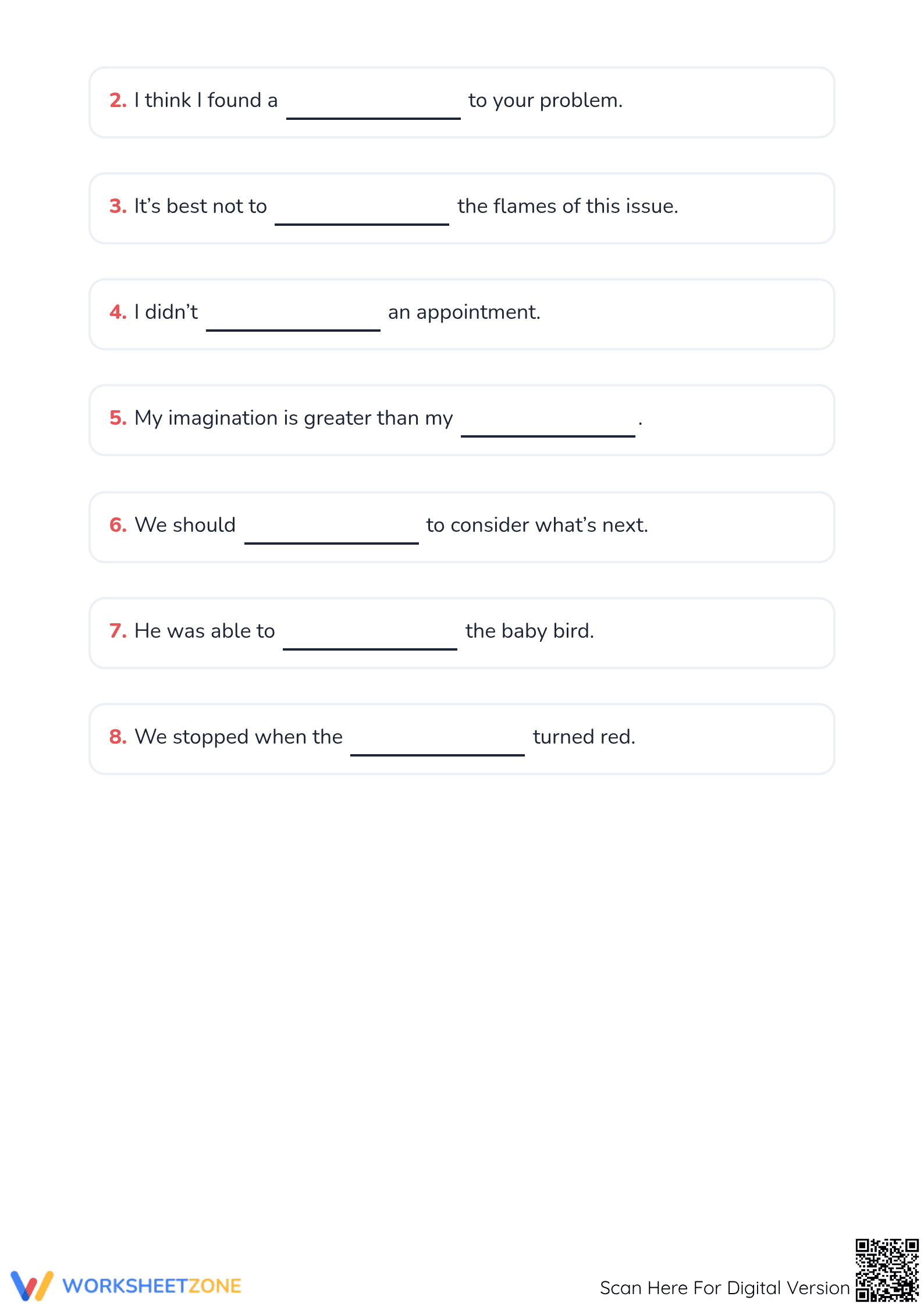 Grade 3 Vocabulary — Printable No-Prep Worksheet - Page 2