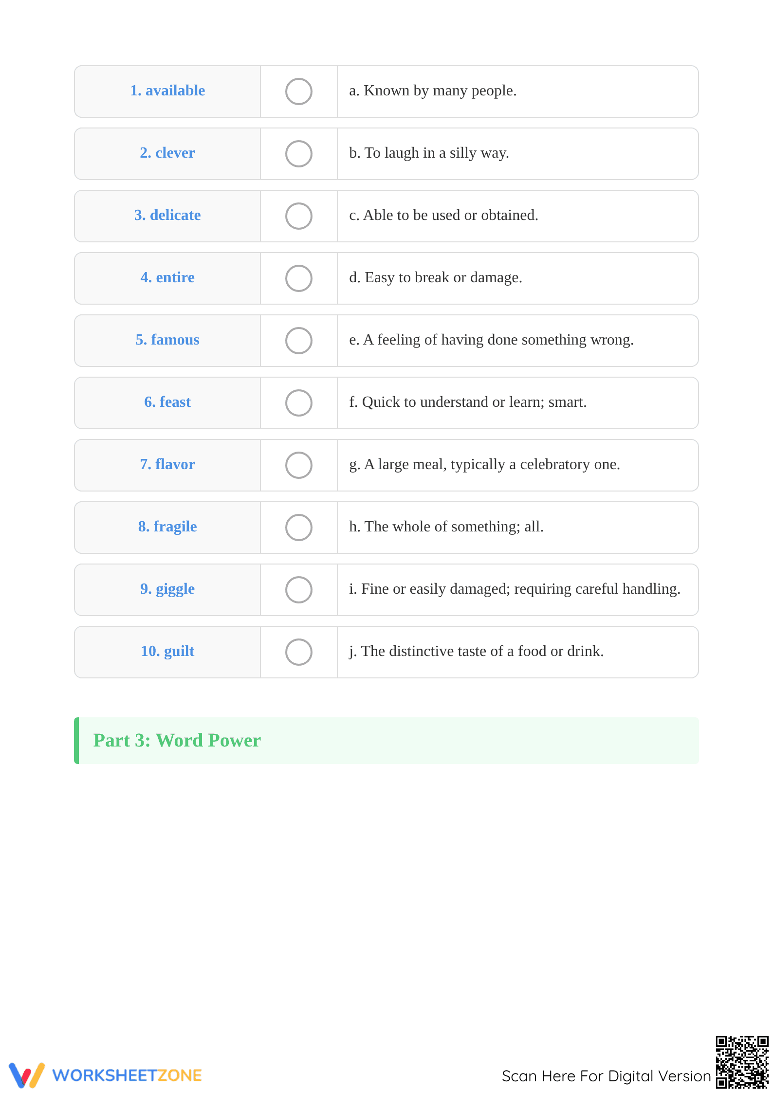 Printable Grade 3 Vocabulary Worksheet | Essential Practice - Page 3