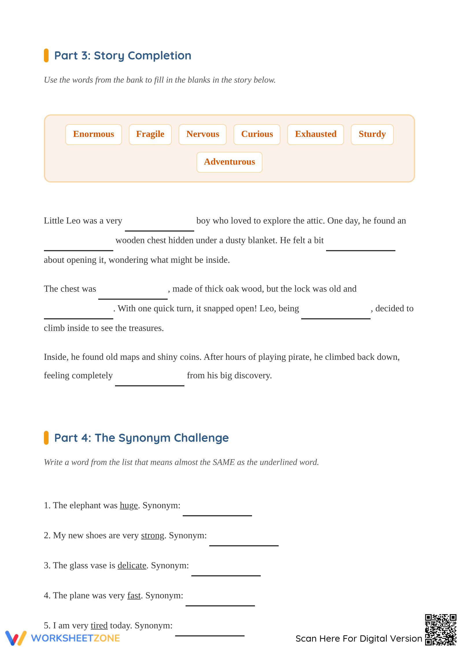Essential Grade 3 Vocabulary Worksheet | Context & Usage - Page 4