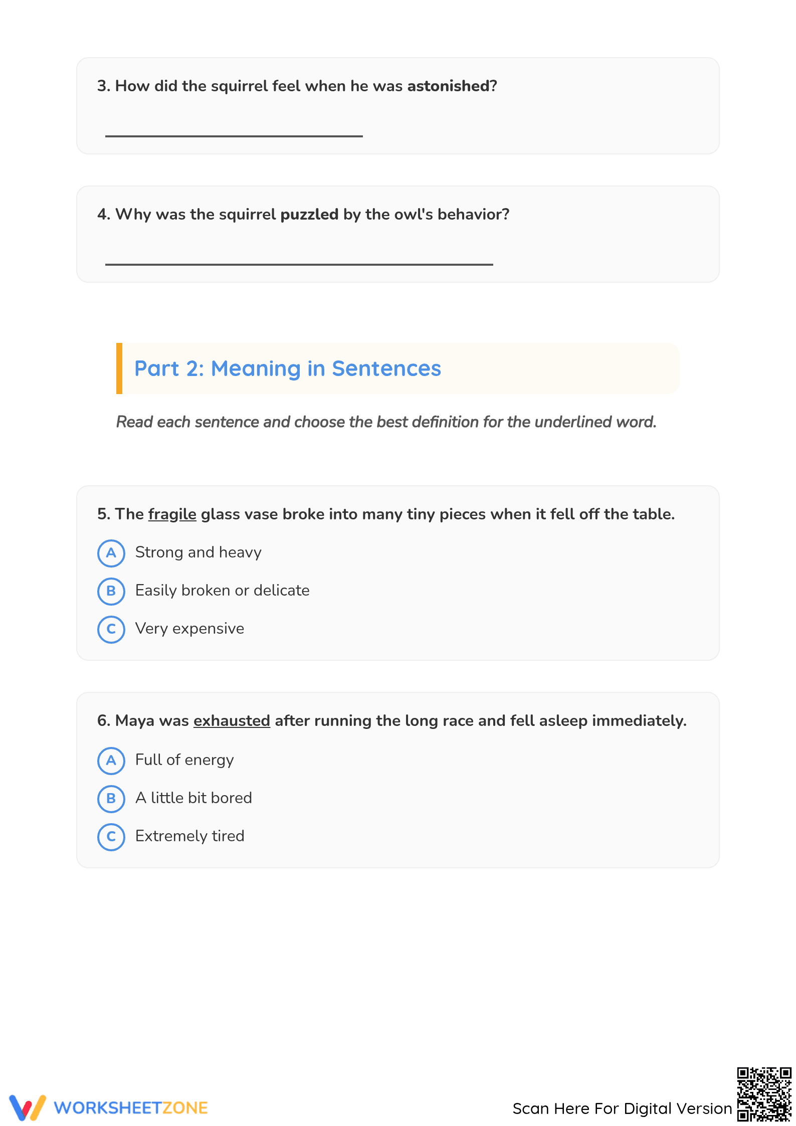 Essential Context Clues Worksheet | Grade 3 Vocabulary Ready - Page 2