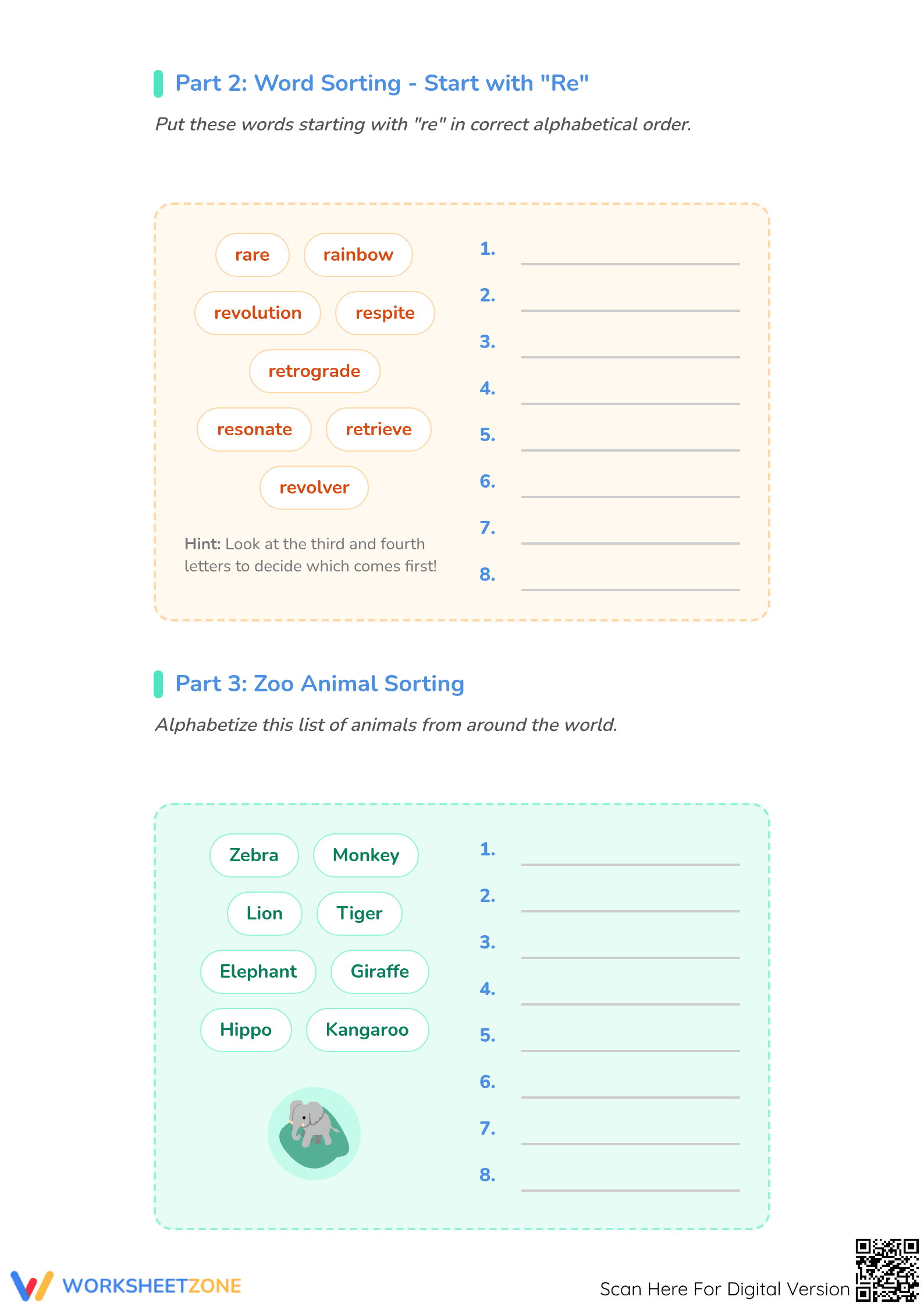 Essential Alphabetical Order Worksheet | Grades 1-3 - Page 2