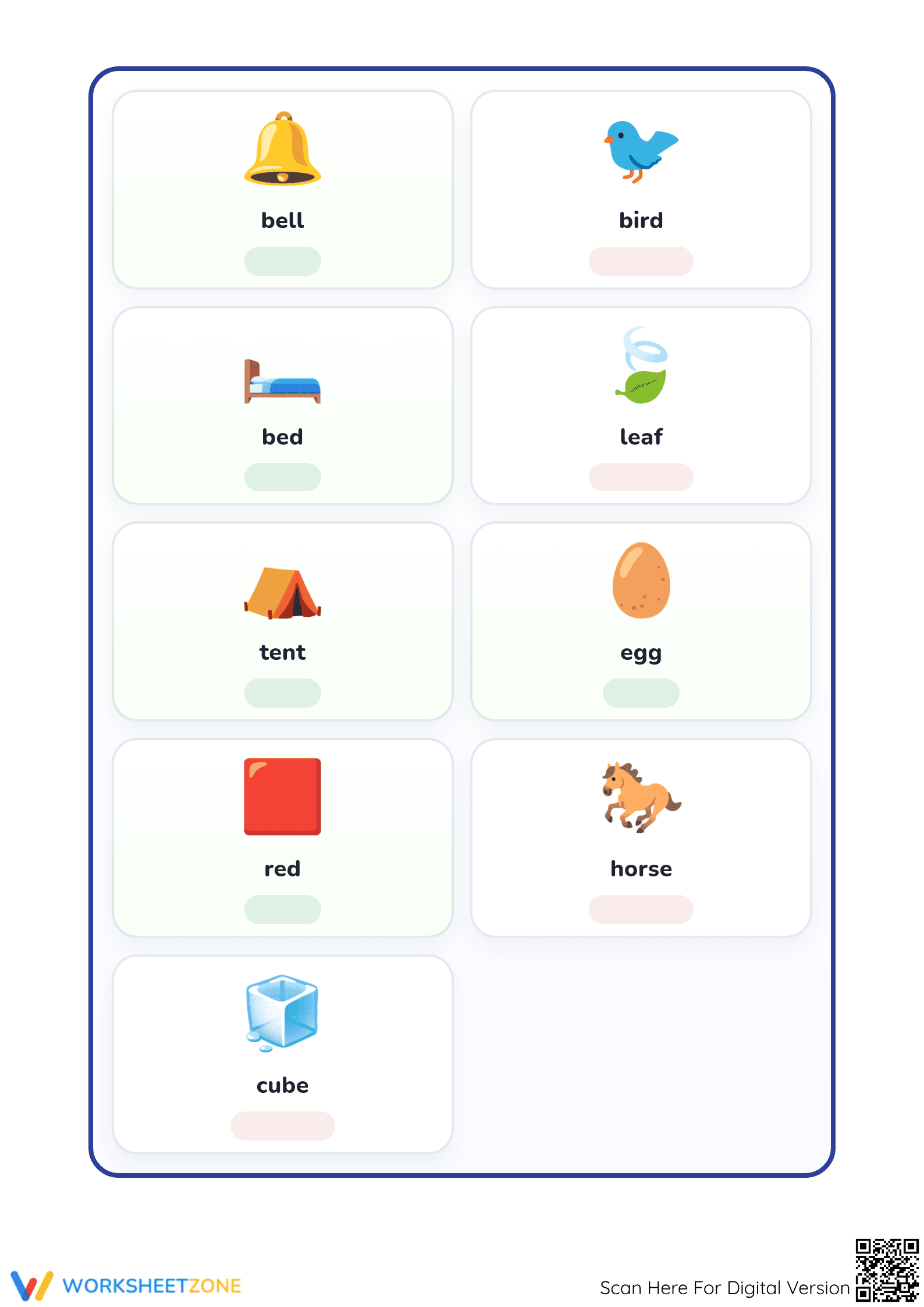 Short E Phonics Worksheet | Grade 1 Printable - Page 2