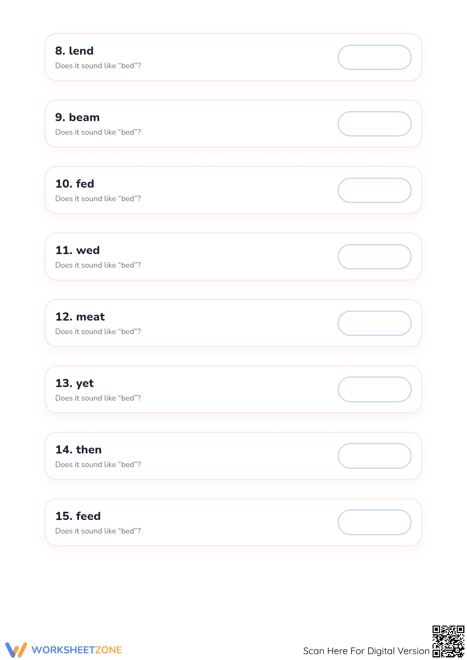 Short E Phonics Worksheet | Grade 1 Printable - Page 4
