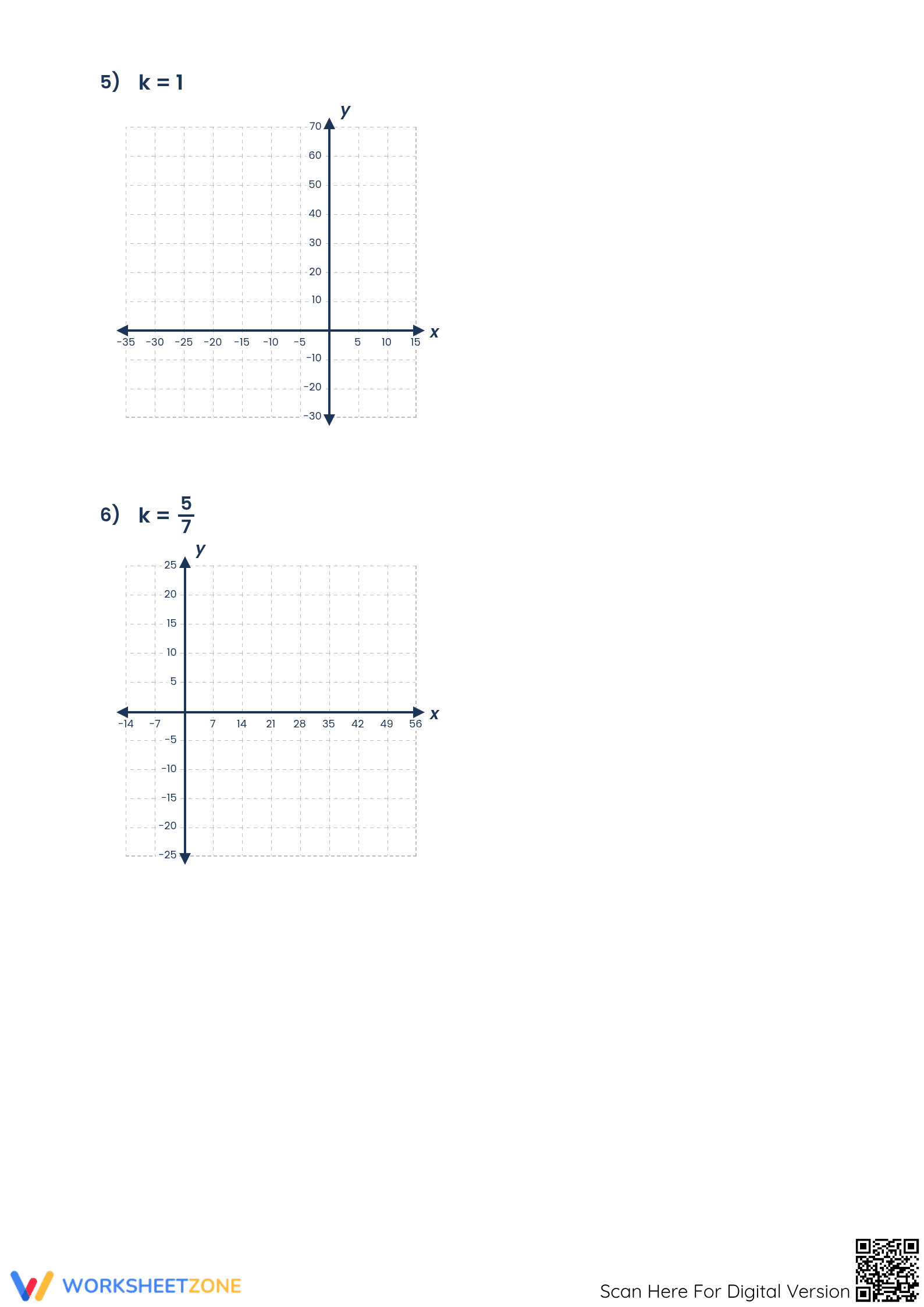 Printable Constant of Proportionality Graphing Worksheet - Page 3