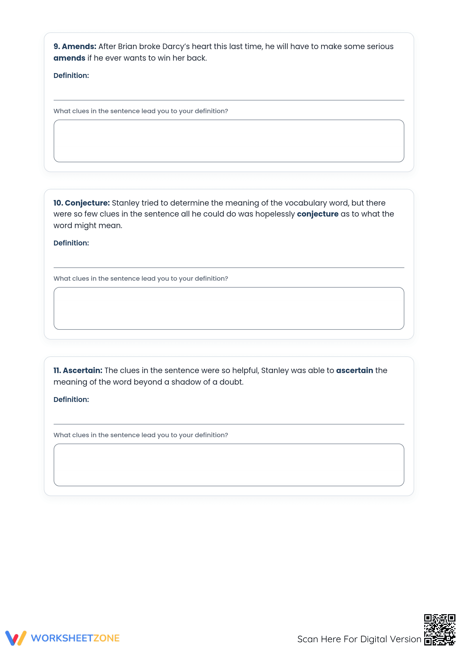 Grade 8 Context Clues Worksheet | Essential Practice - Page 4