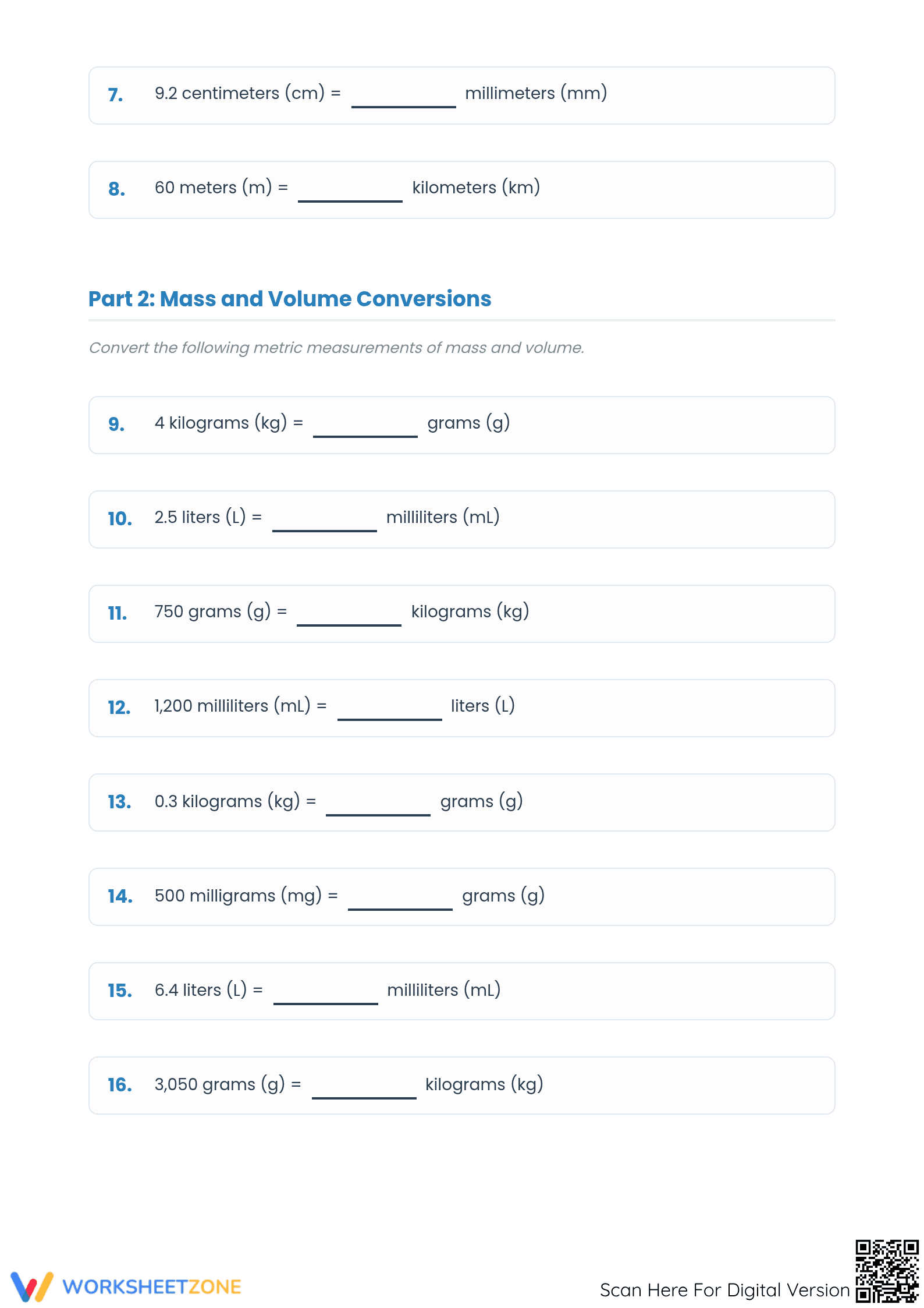 Essential Metric Conversion Worksheet | Grades 4-7 Aligned - Page 2