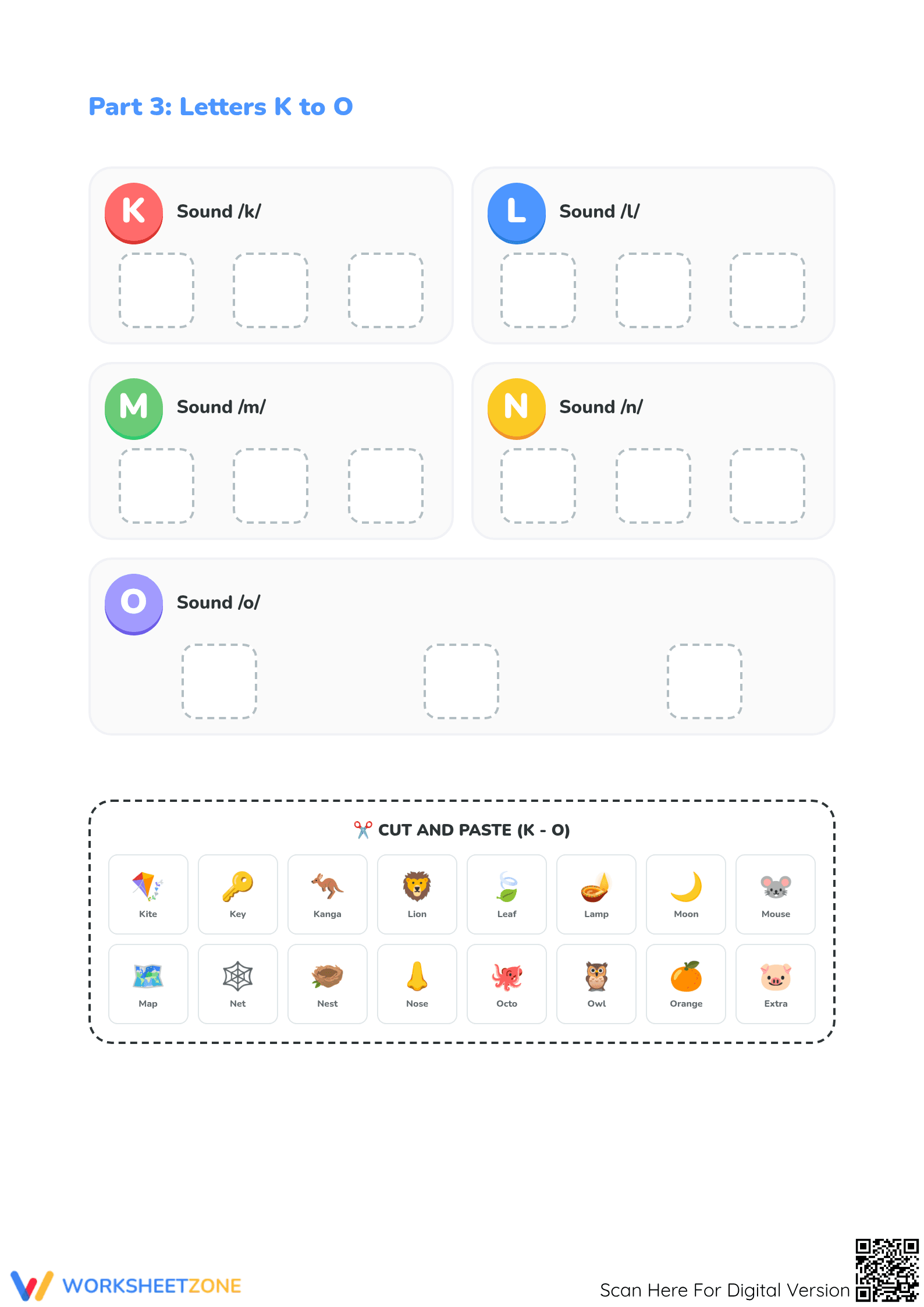 Beginning Sounds Cut and Paste Worksheet | Essential Phonics - Page 3