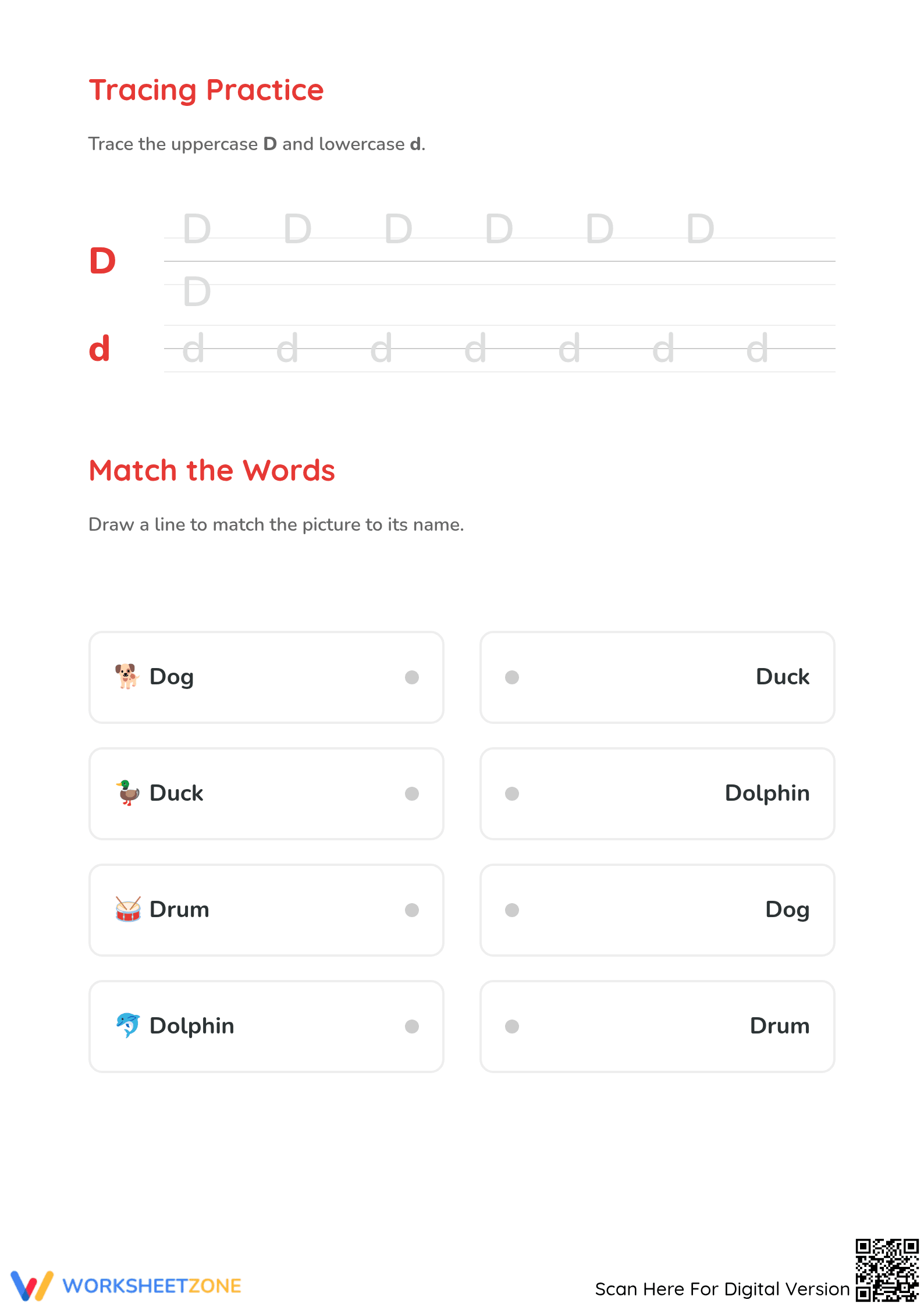 Letter D Beginning Sound Worksheet | Grade K Essential - Page 2