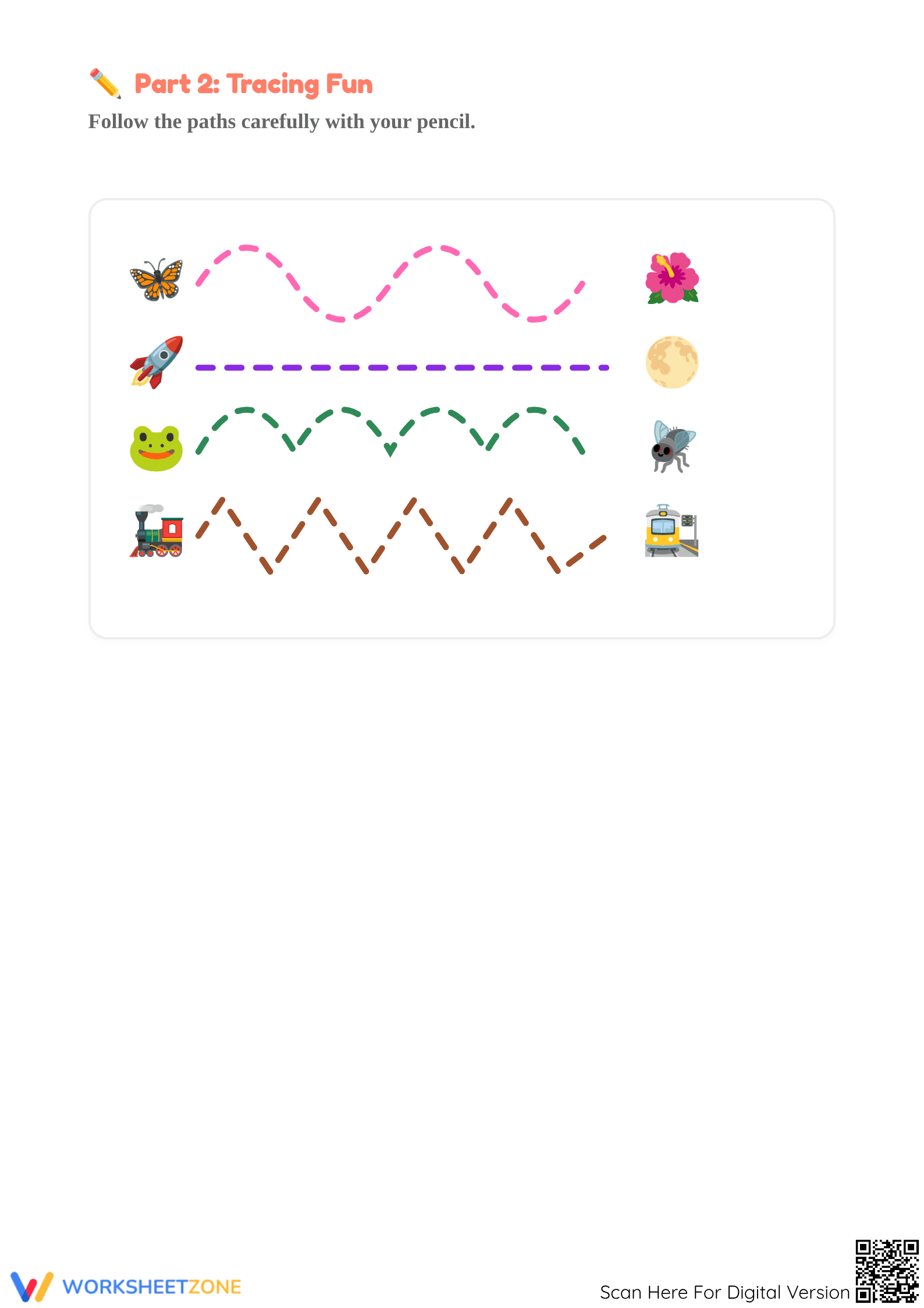 Essential Pencil Control Worksheet | Kindergarten Writing - Page 2