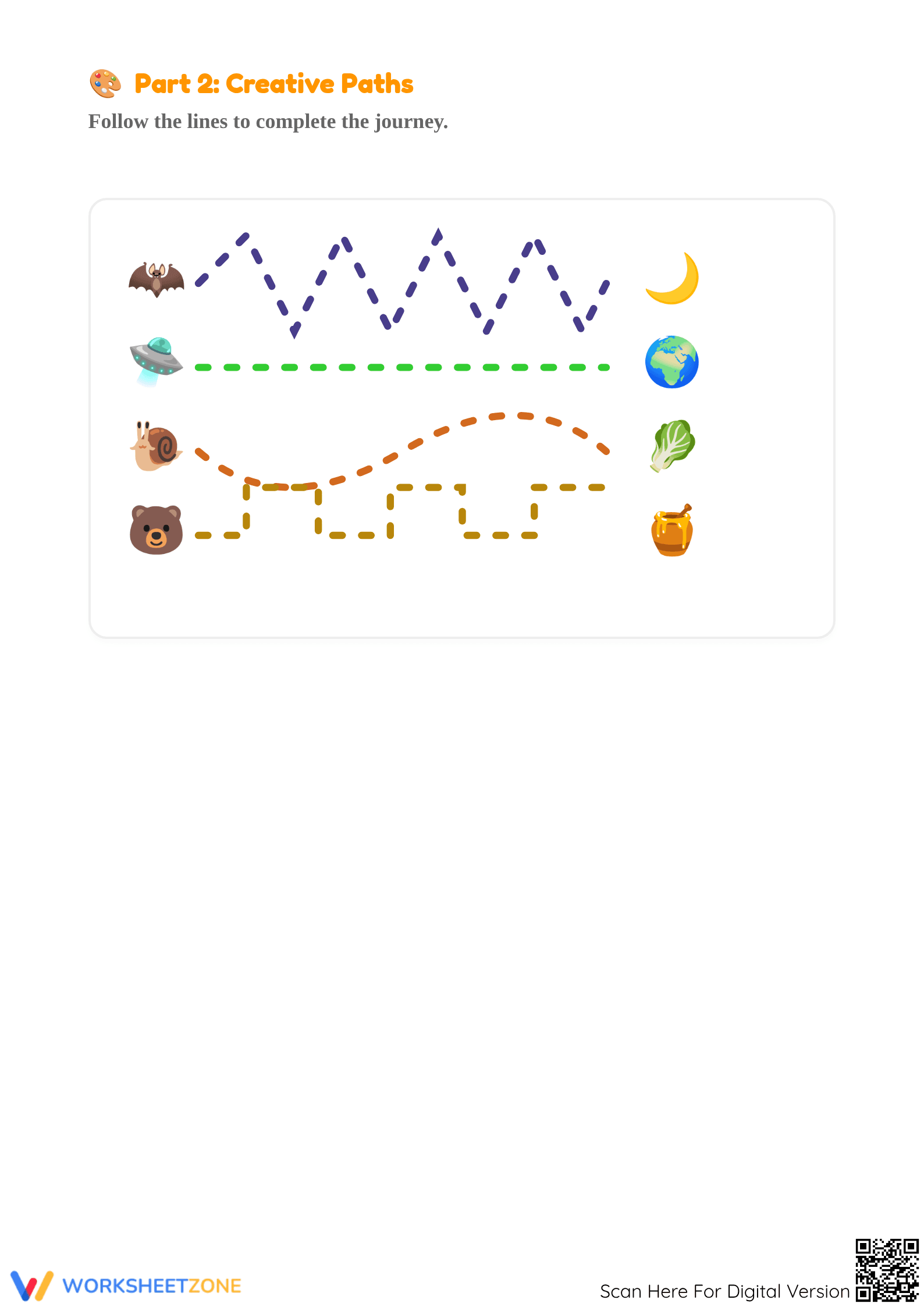 Pencil Control Tracing Worksheet | Pre-K & K Printable - Page 2
