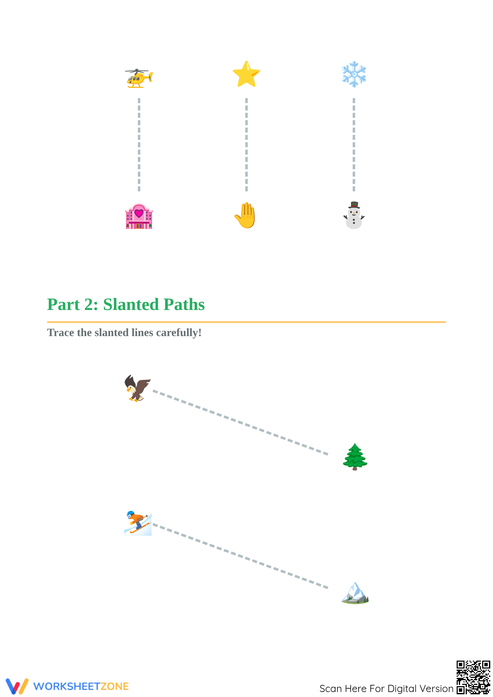 Printable Pencil Control & Tracing Worksheet | Grade K - Page 4