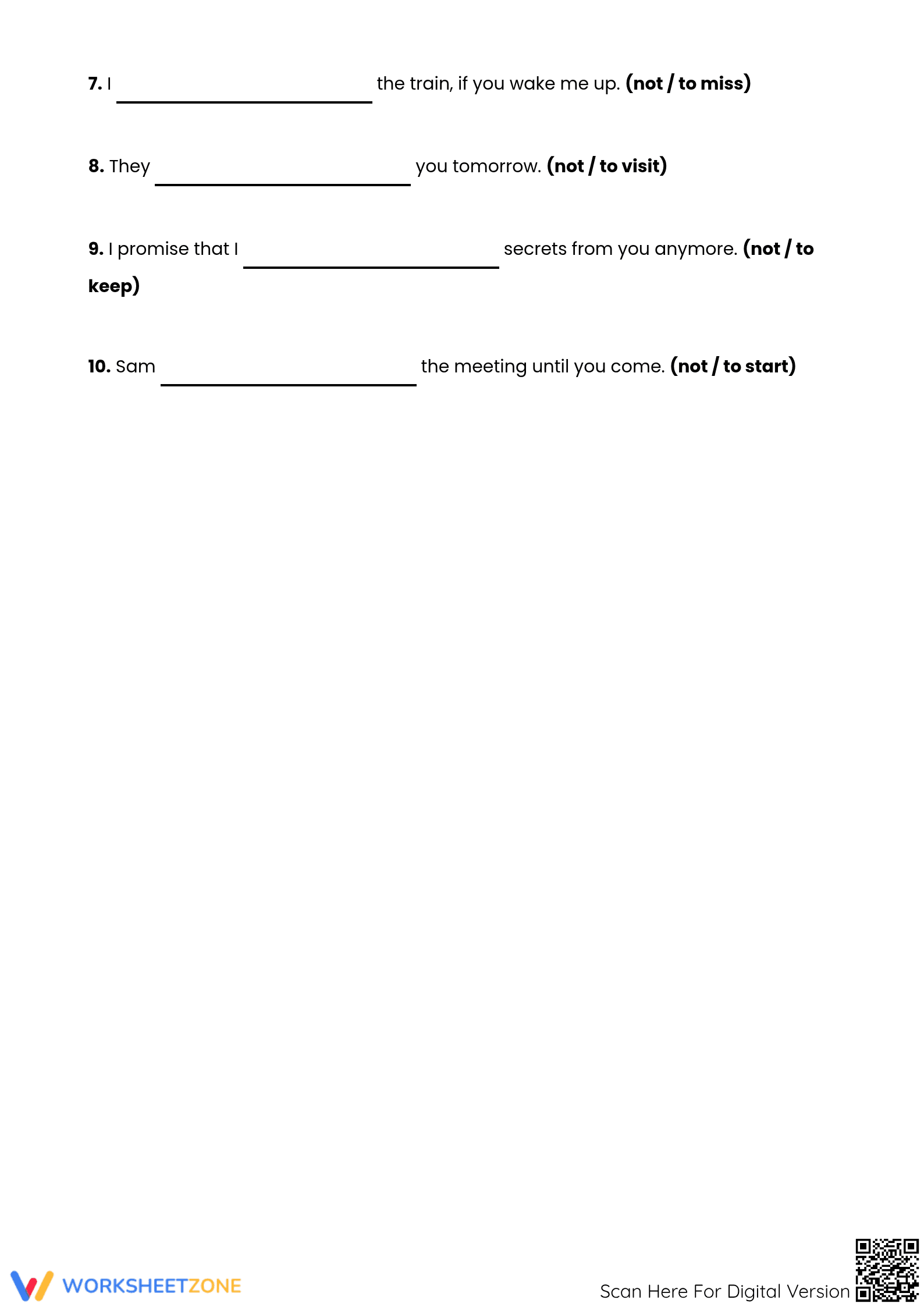 Future Simple Negative Worksheet | Grade 4 Essential - Page 2