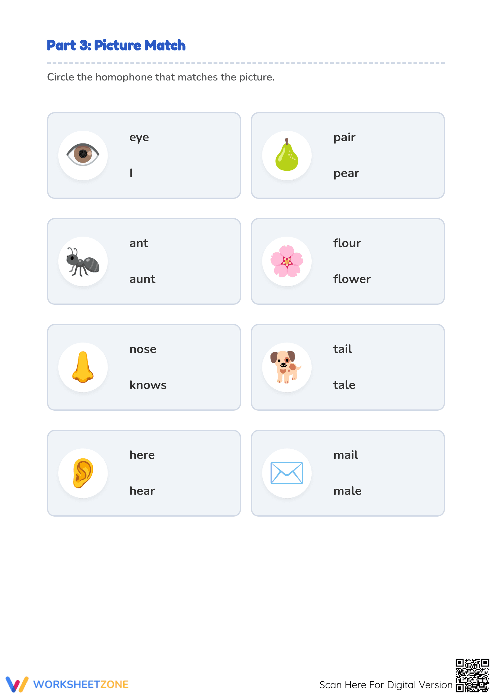 Printable Homophones Worksheet | Grade 4 ELA - Page 4