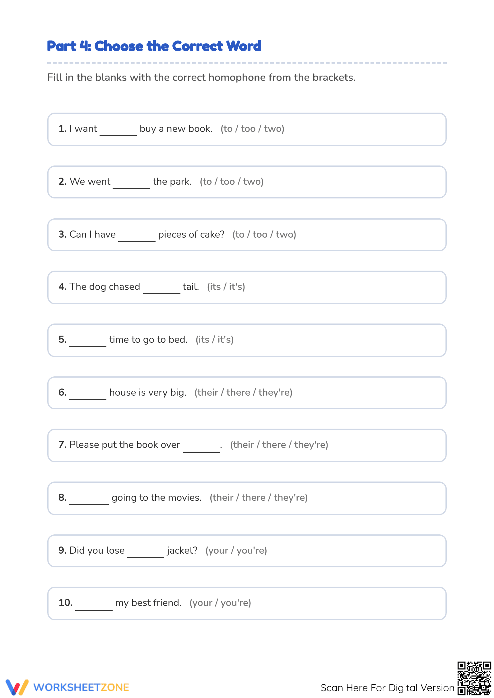 Printable Homophones Worksheet | Grade 4 ELA - Page 5