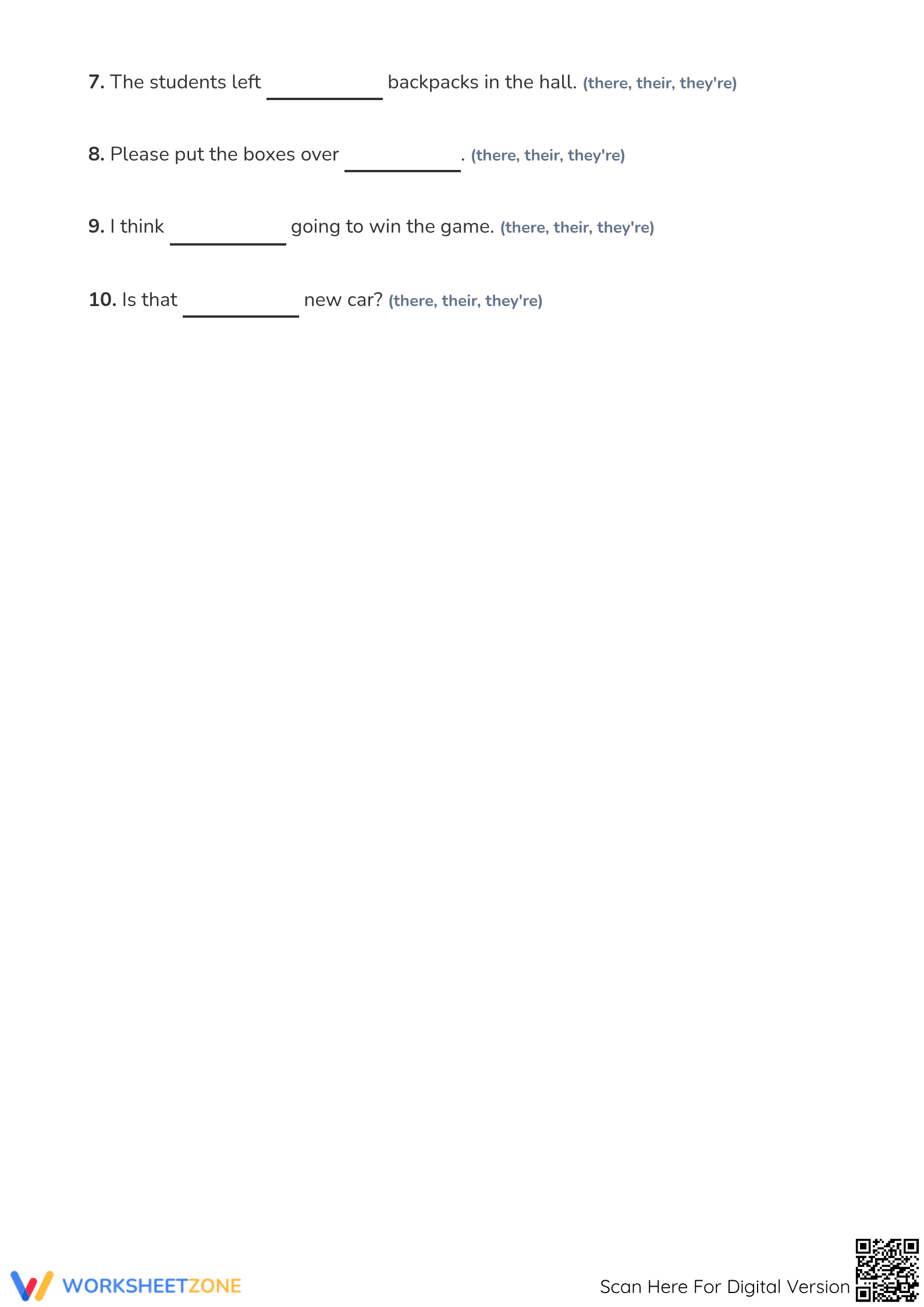 Grade 4 Homophones — Printable No-Prep Worksheet - Page 2