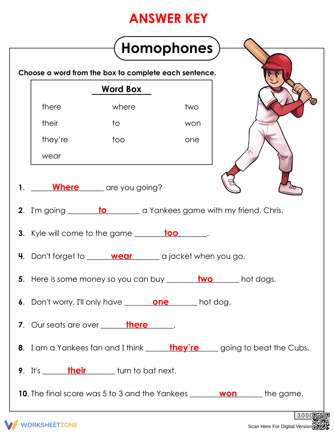 Grade 4 Homophones — Printable No-Prep Worksheet - Page 2