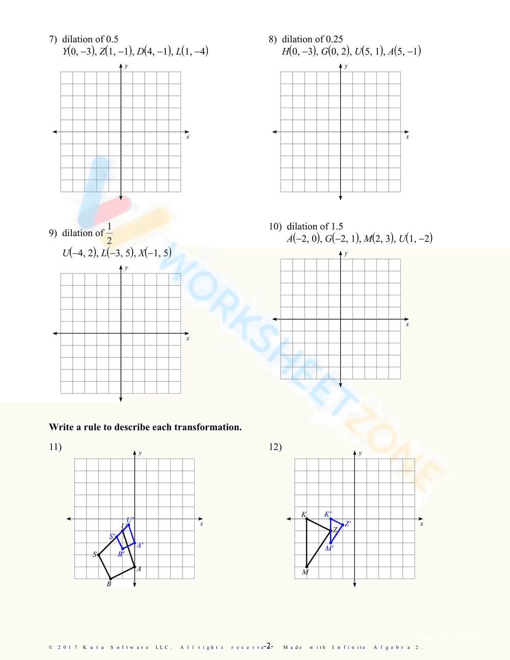 Infinite Algebra 2 - Dilations - Page 5