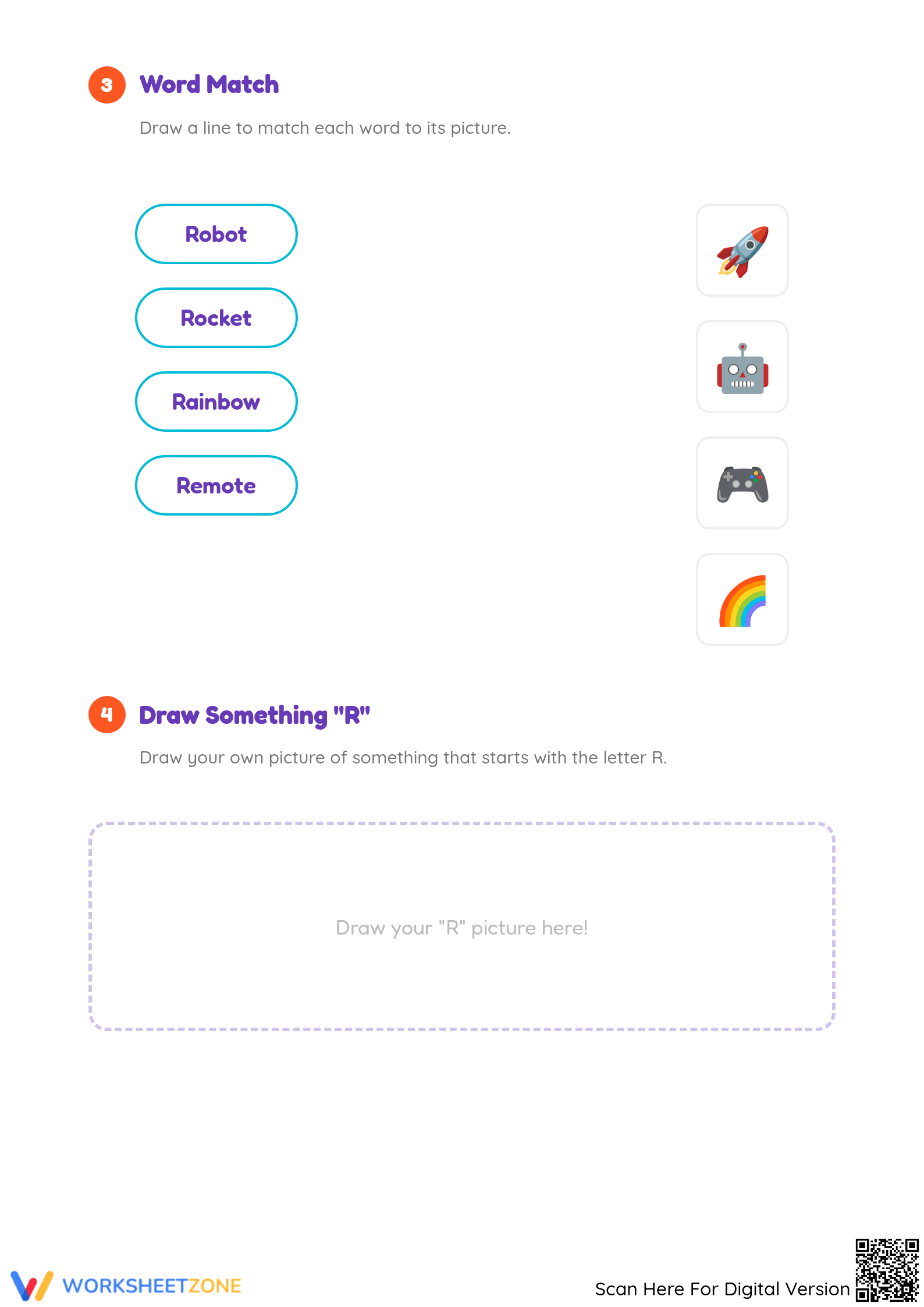 Letter R Beginning Sound Worksheet | Essential Grade K-1 - Page 2