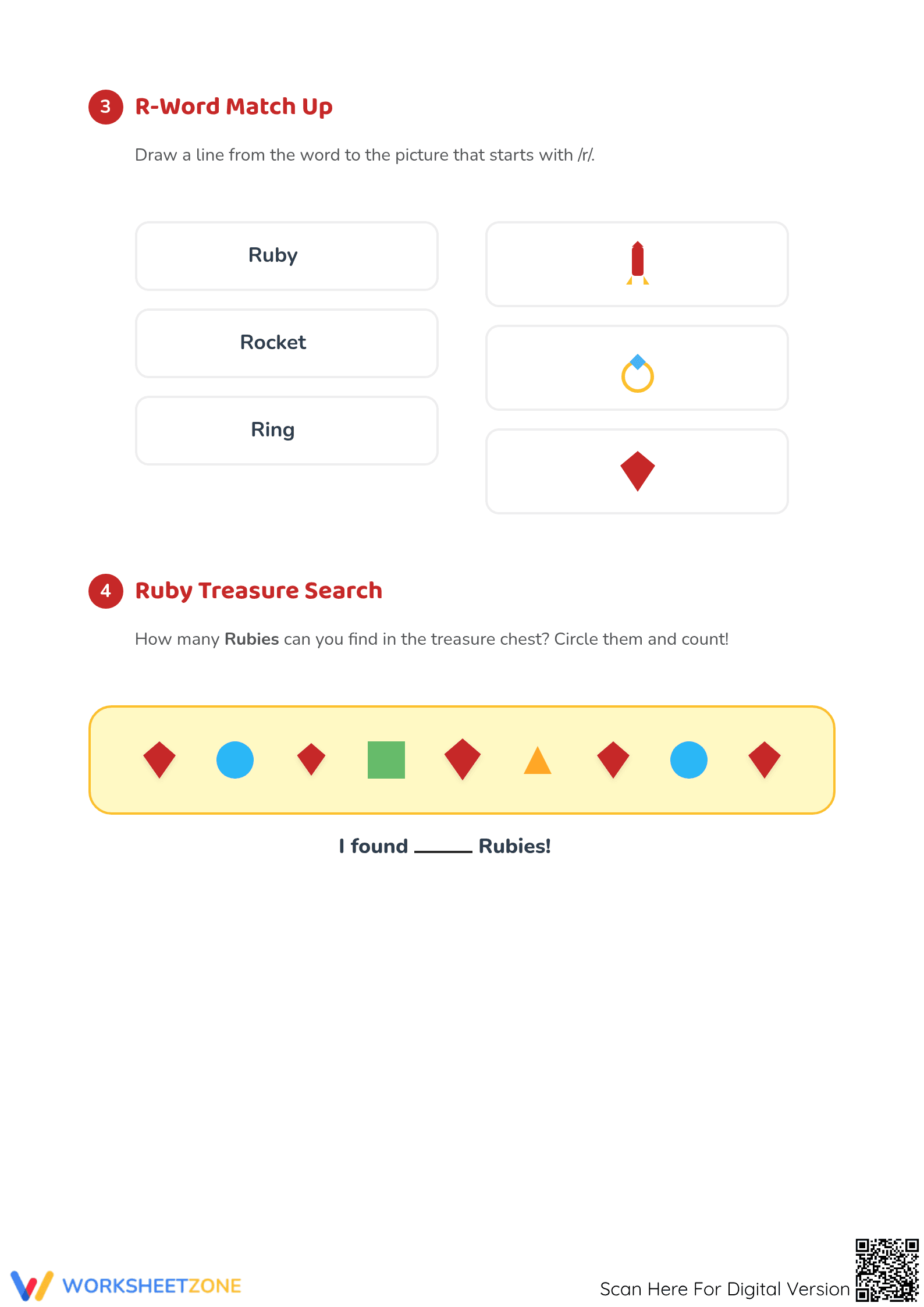 Letter R Beginning Sound Worksheet | Essential Grade K-1 - Page 2