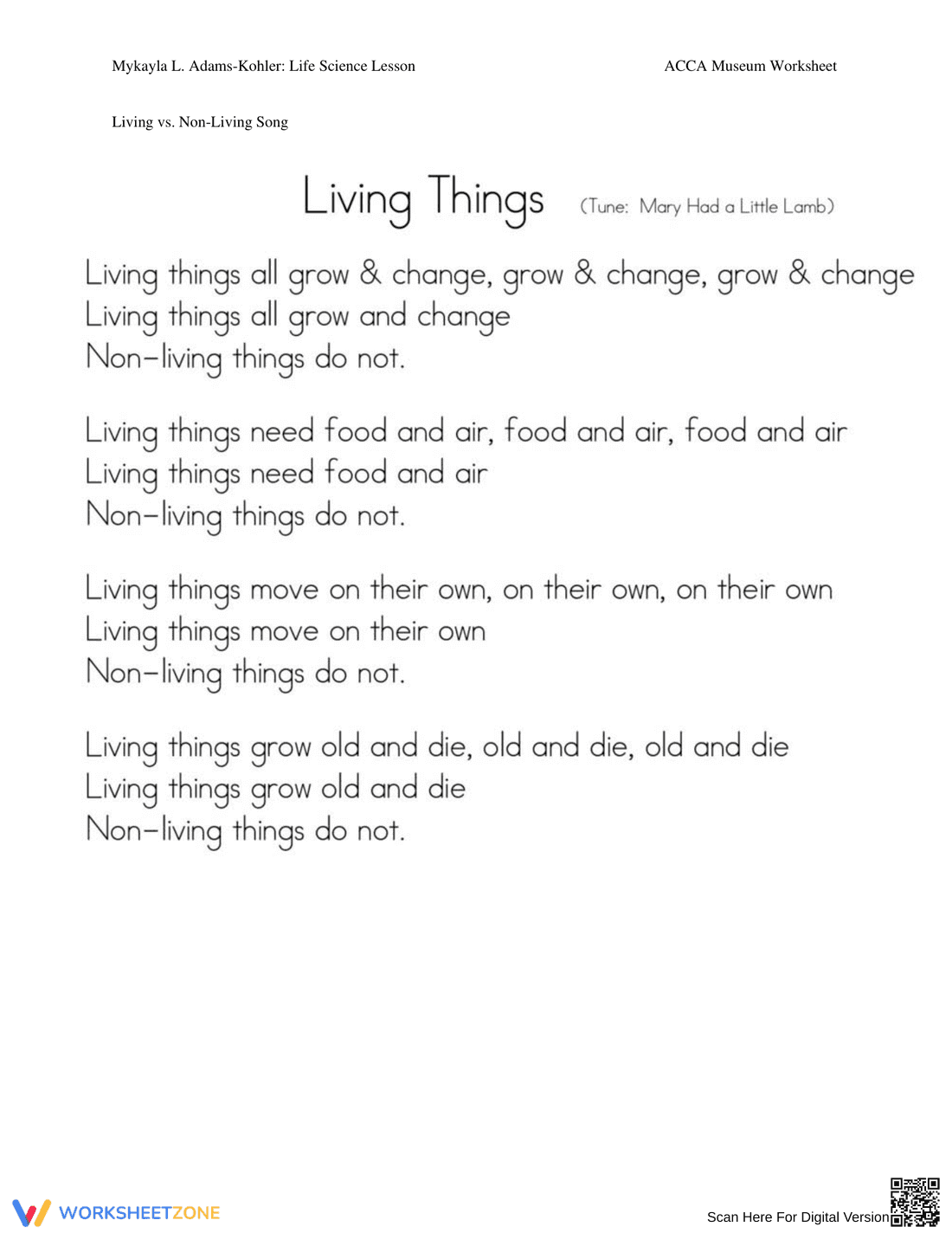 Living vs. Non-Living Worksheet | Grade 3 Essential - Page 7