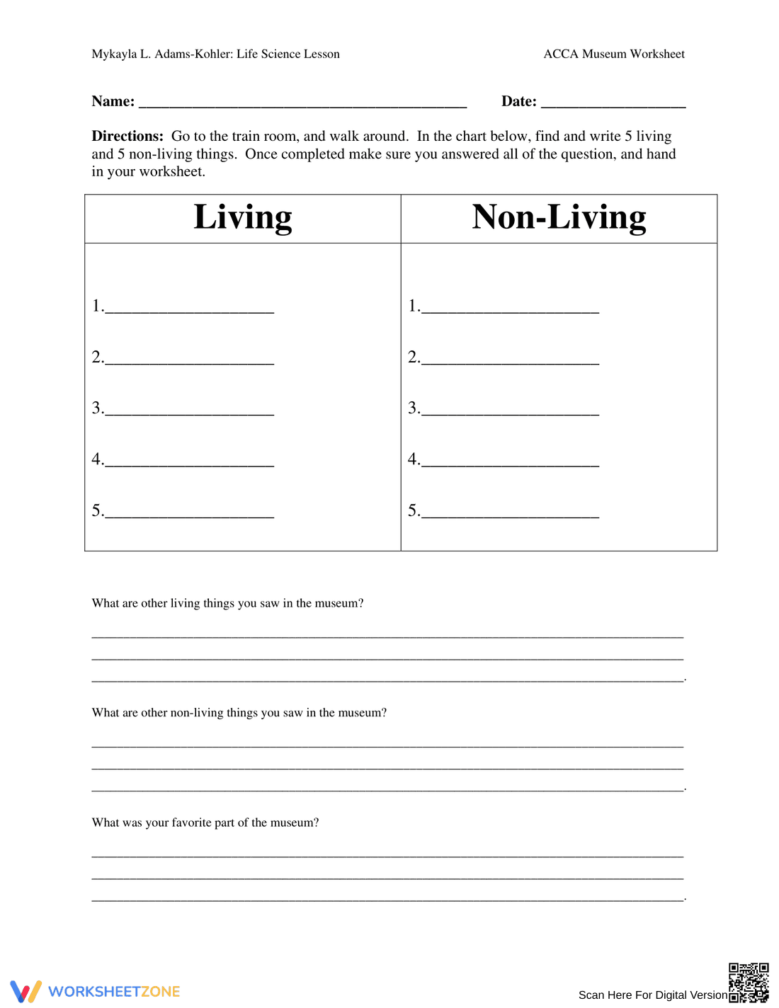 Living vs. Non-Living Worksheet | Grade 3 Essential - Page 8