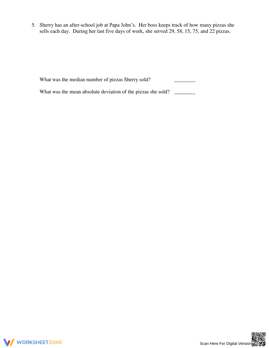 Calculate Mean Absolute Deviation: Practice - Page 2