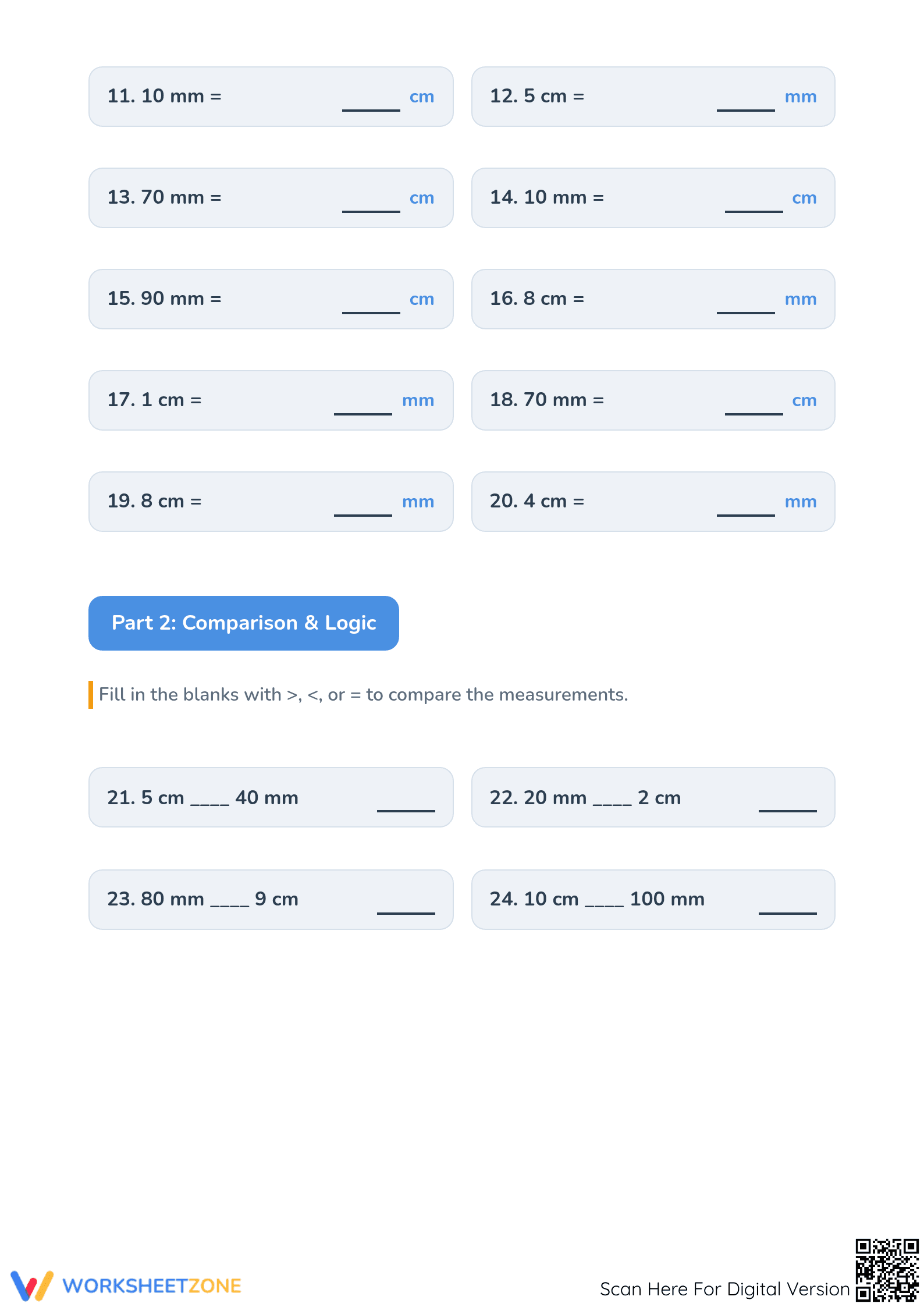 Printable Metric Conversion Worksheet | Grade 4 Math - Page 2