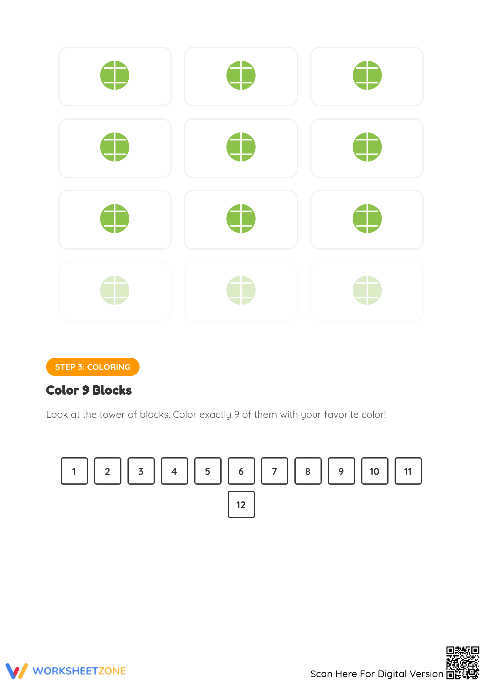 Number 9 Worksheet | Essential Kindergarten Math Counting - Page 2