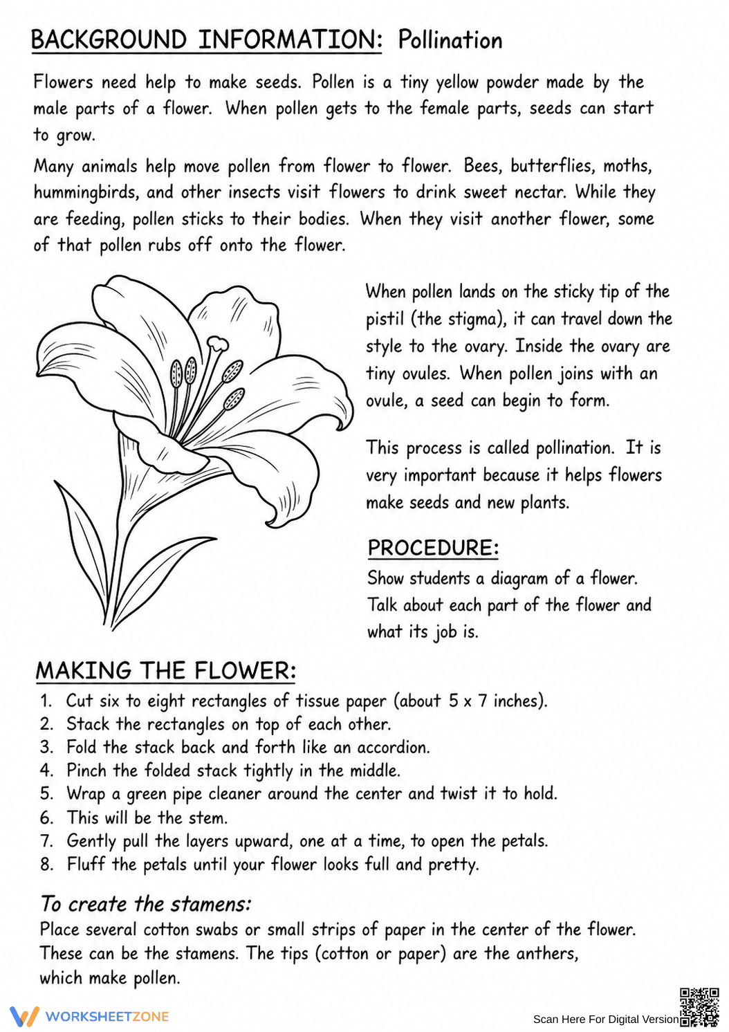 2-LS2-2 Worksheet: Essential Parts of a Flower — Grade 2 - Page 3
