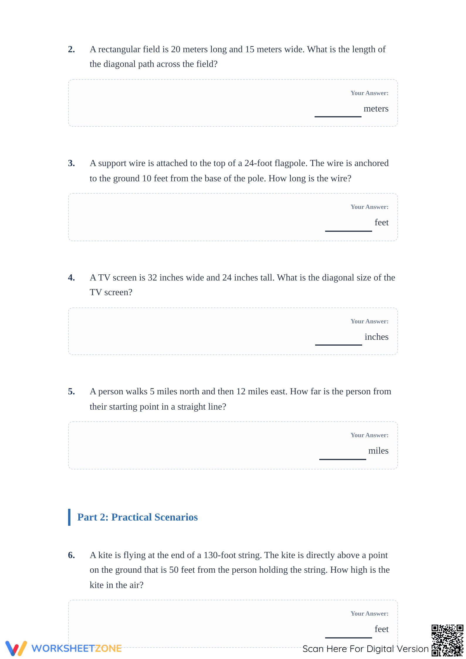 Pythagorean Theorem Word Problems | Essential Grade 8 Math - Page 2