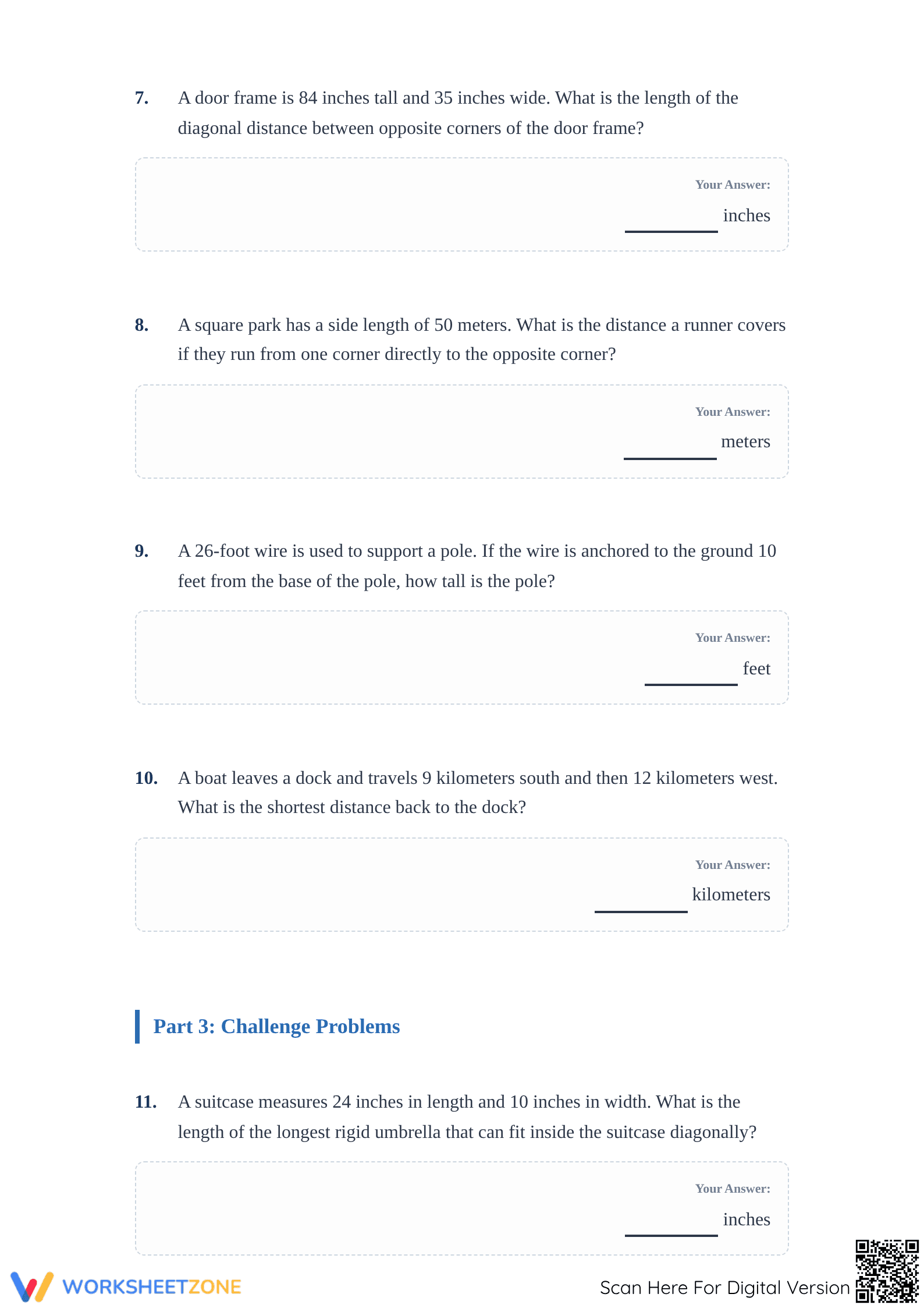 Pythagorean Theorem Word Problems | Essential Grade 8 Math - Page 3
