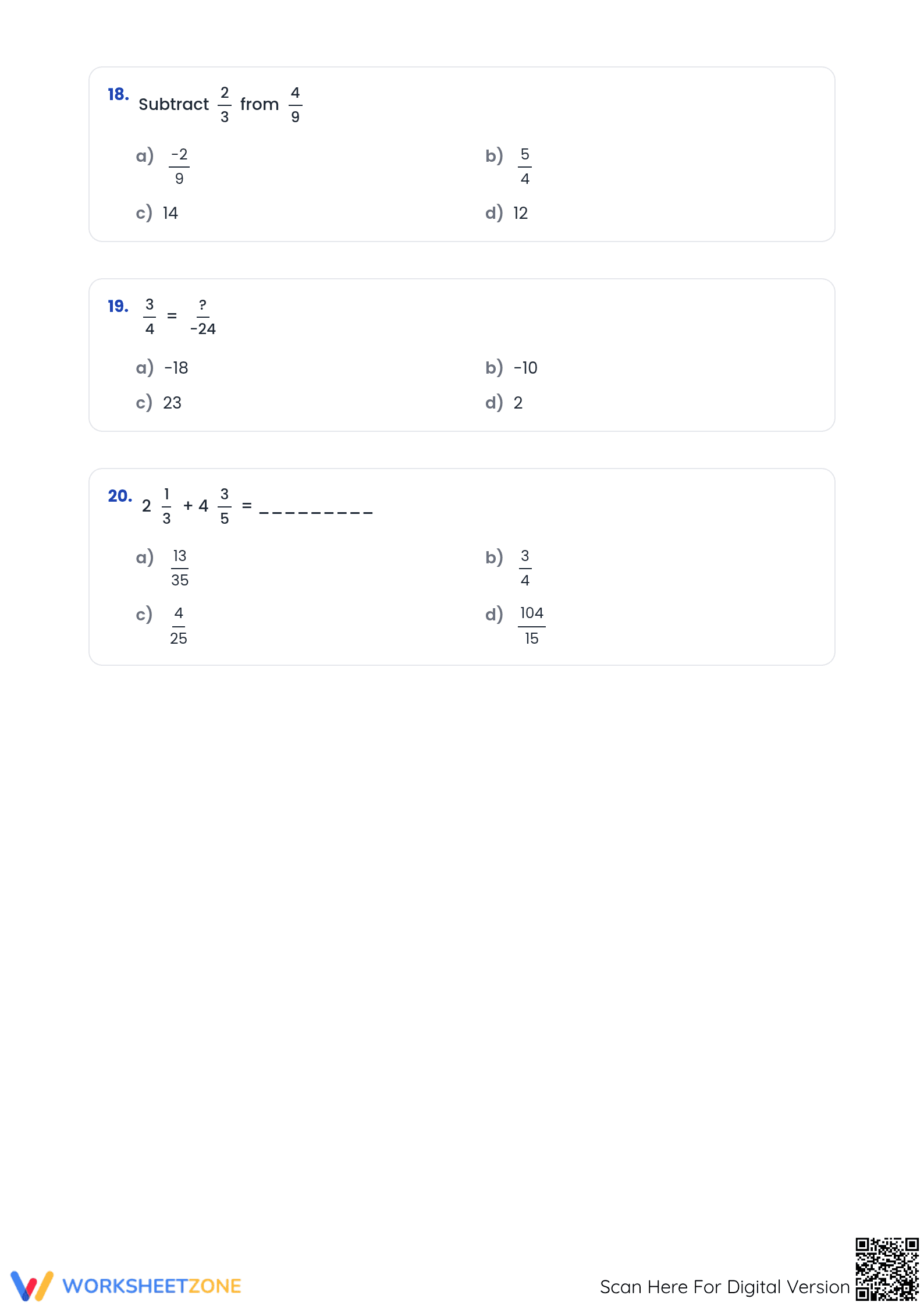 Essential Grade 7 Rational Number Worksheet | Printable - Page 5