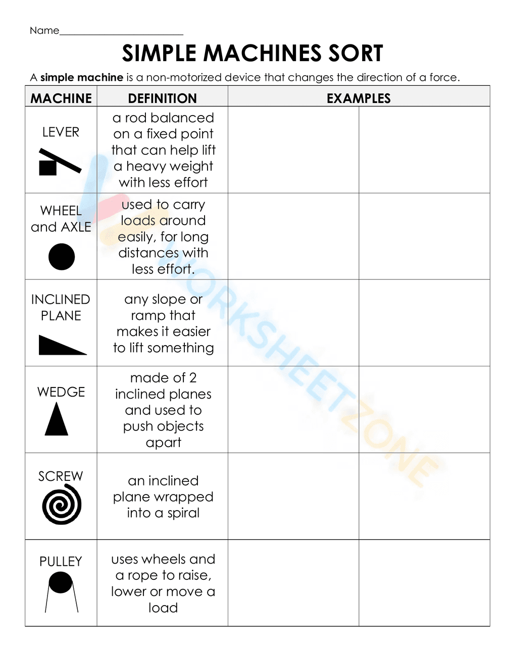 Simple Machines Sort Worksheet | Grade 2 Essential - Page 4