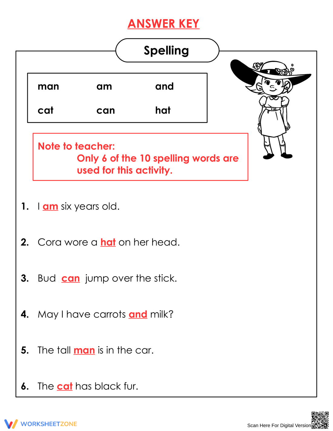 Grade 1 Spelling — Printable No-Prep Worksheet - Page 2