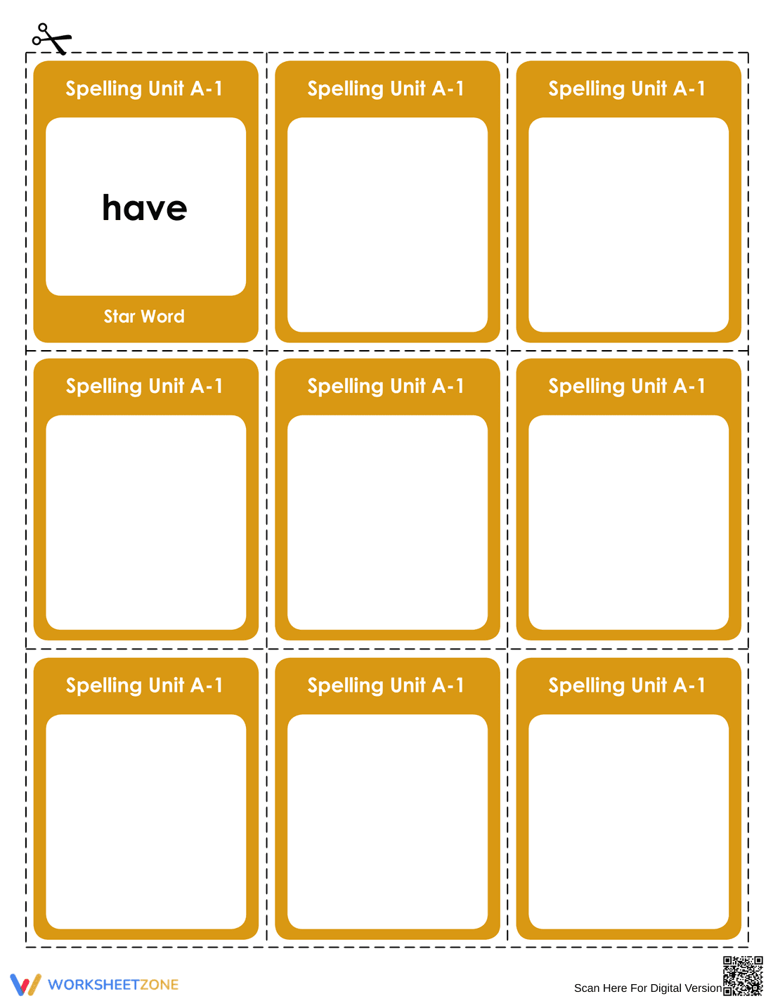 Printable Short A Spelling Flashcards | Grade 1 - Page 2