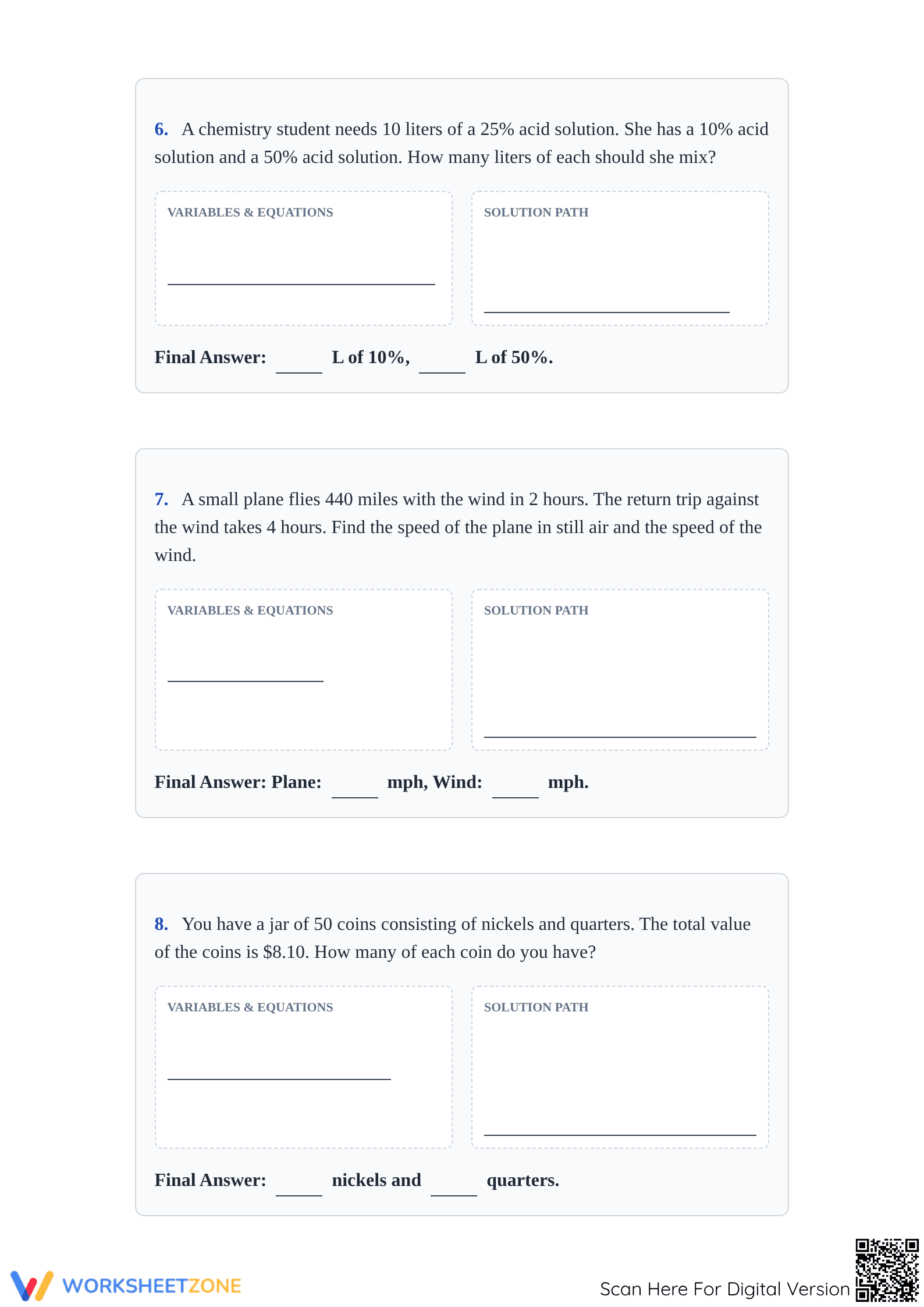 Systems of Equations Word Problems | Essential Grade 8 Math - Page 3