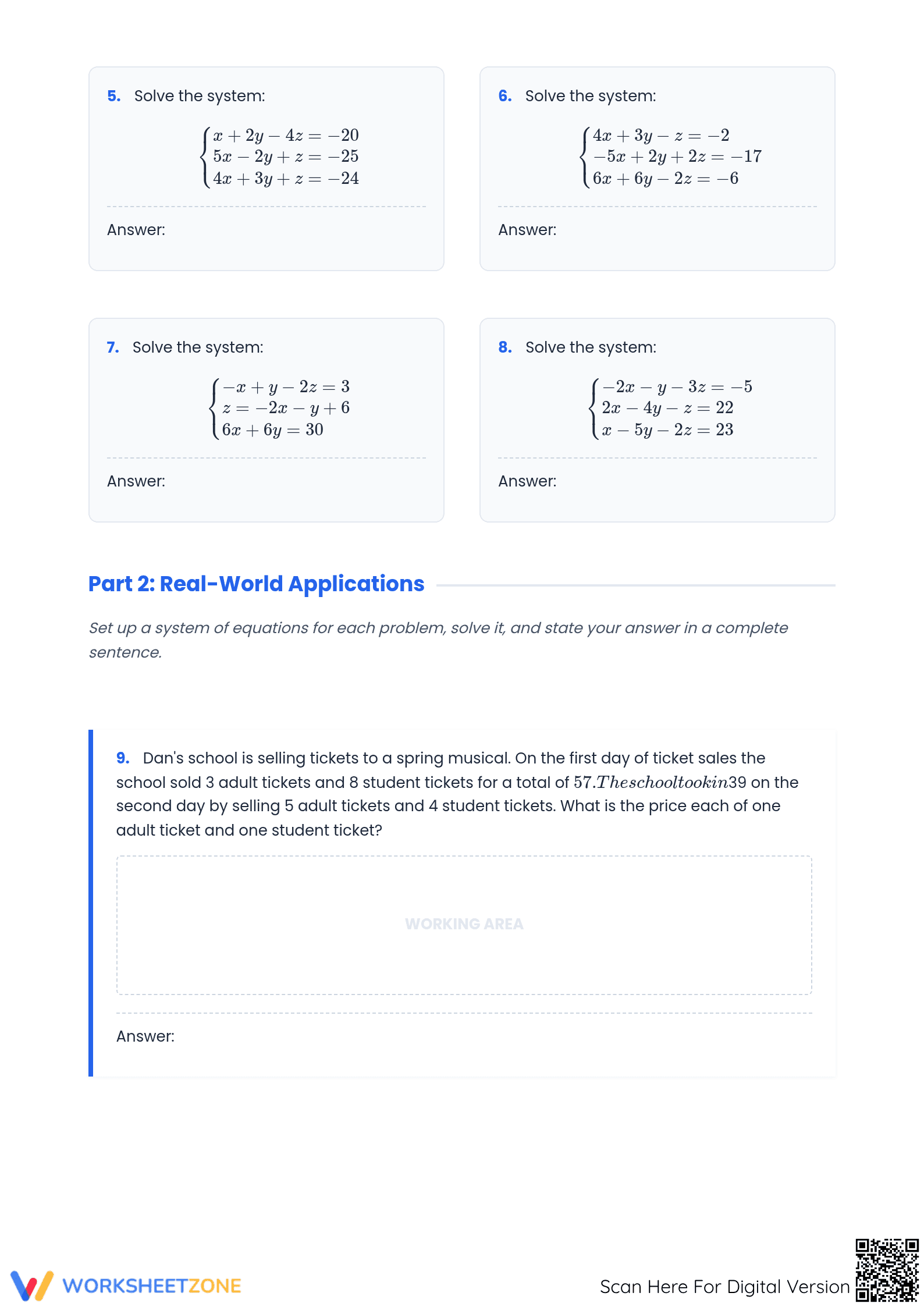 Systems of Equations Word Problems | Essential Algebra 2 - Page 2