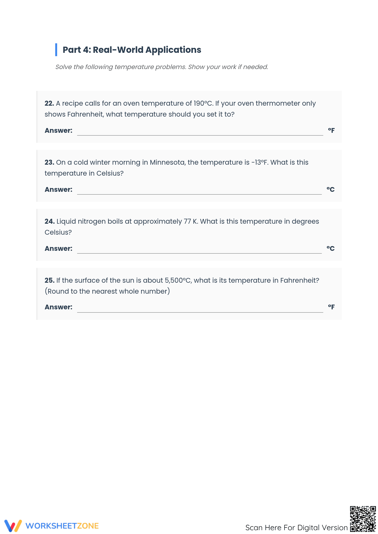 Essential Temperature Conversion Worksheet | Grade 7 Math - Page 4