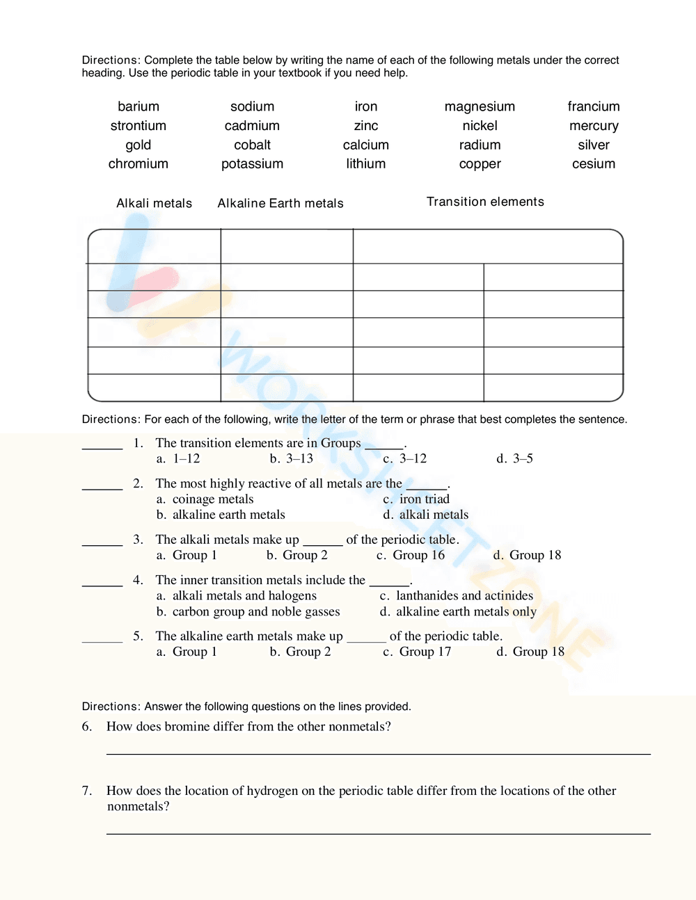 Essential Periodic Table Review | Grade 9-12 Science - Page 4