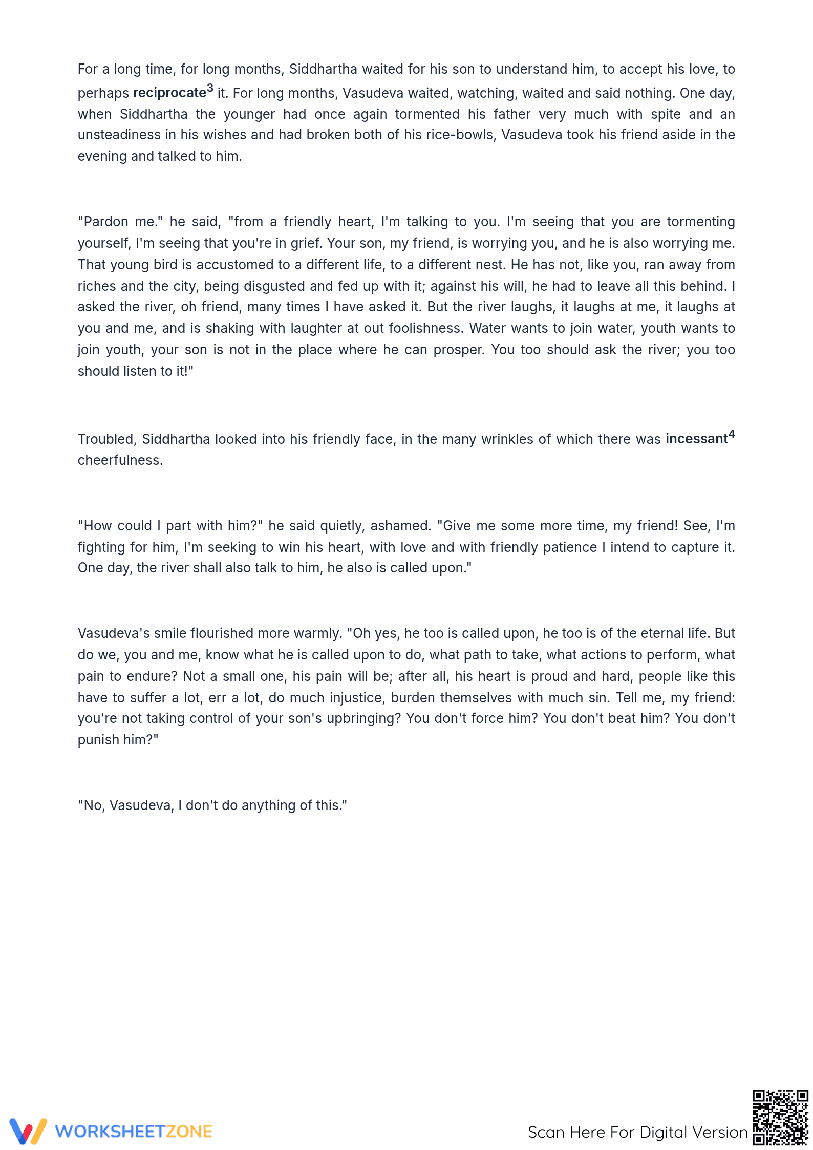 The Son by Hermann Hesse Worksheet | Grade 8 Essential - Page 2