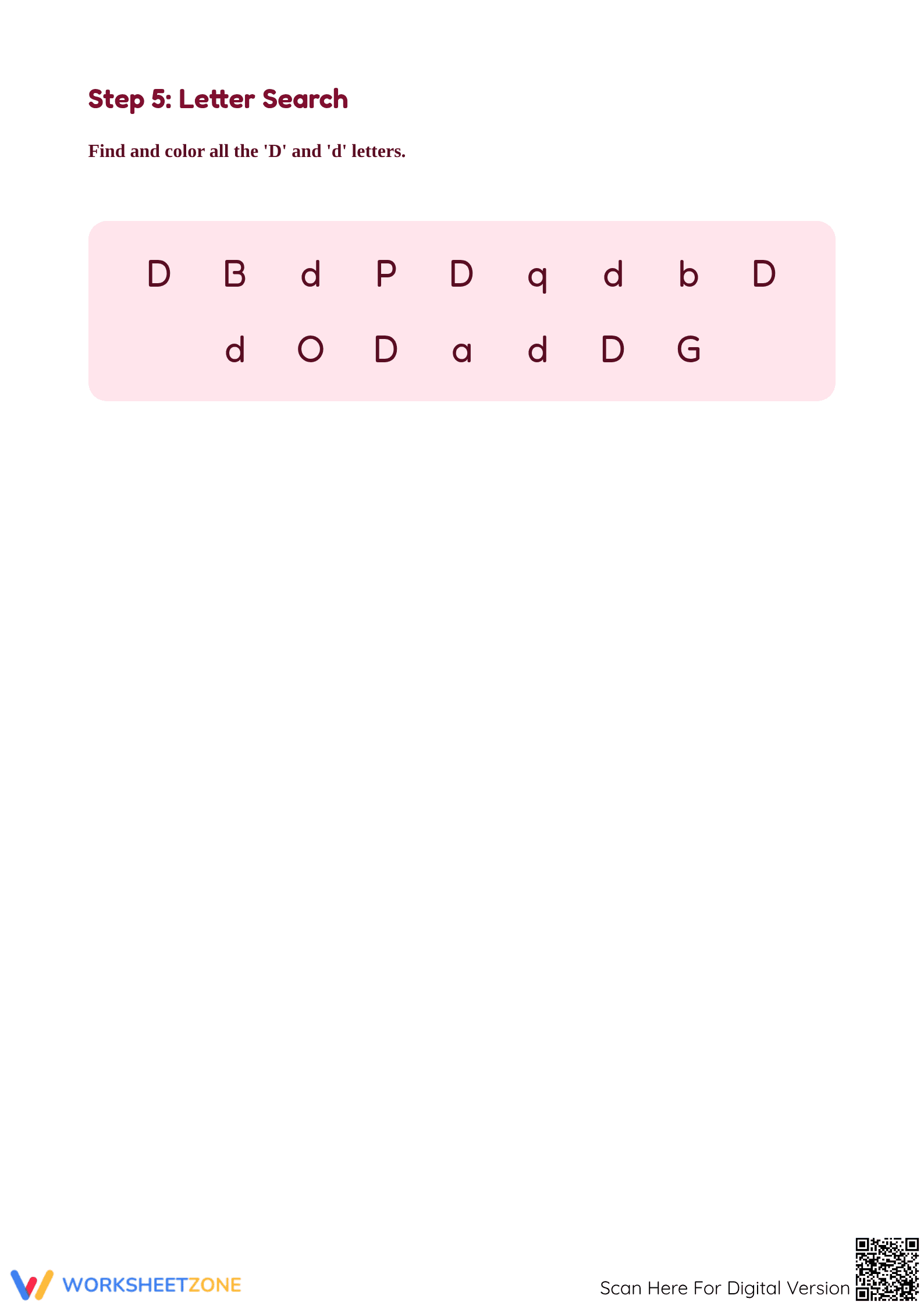 Trace the Letter D Worksheet | Essential Grade K Phonics - Page 3