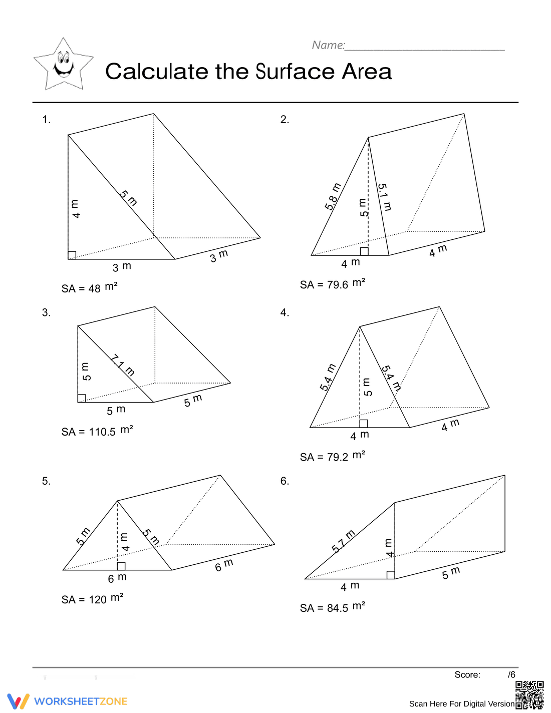 Explore Triangular Prisms with this Geometry Sheet - Page 2