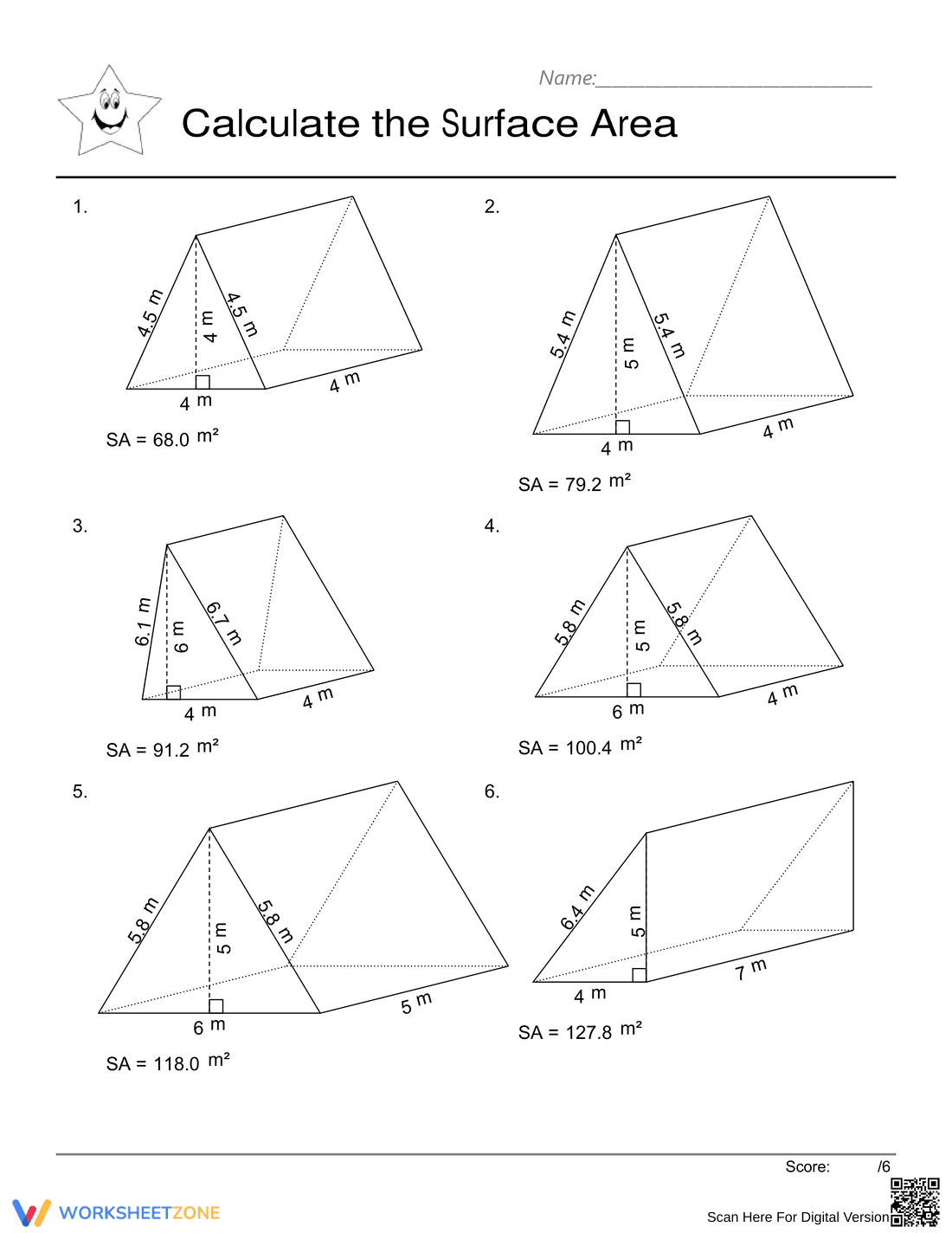 Practice Geometry with Triangular Prisms Worksheet - Page 2