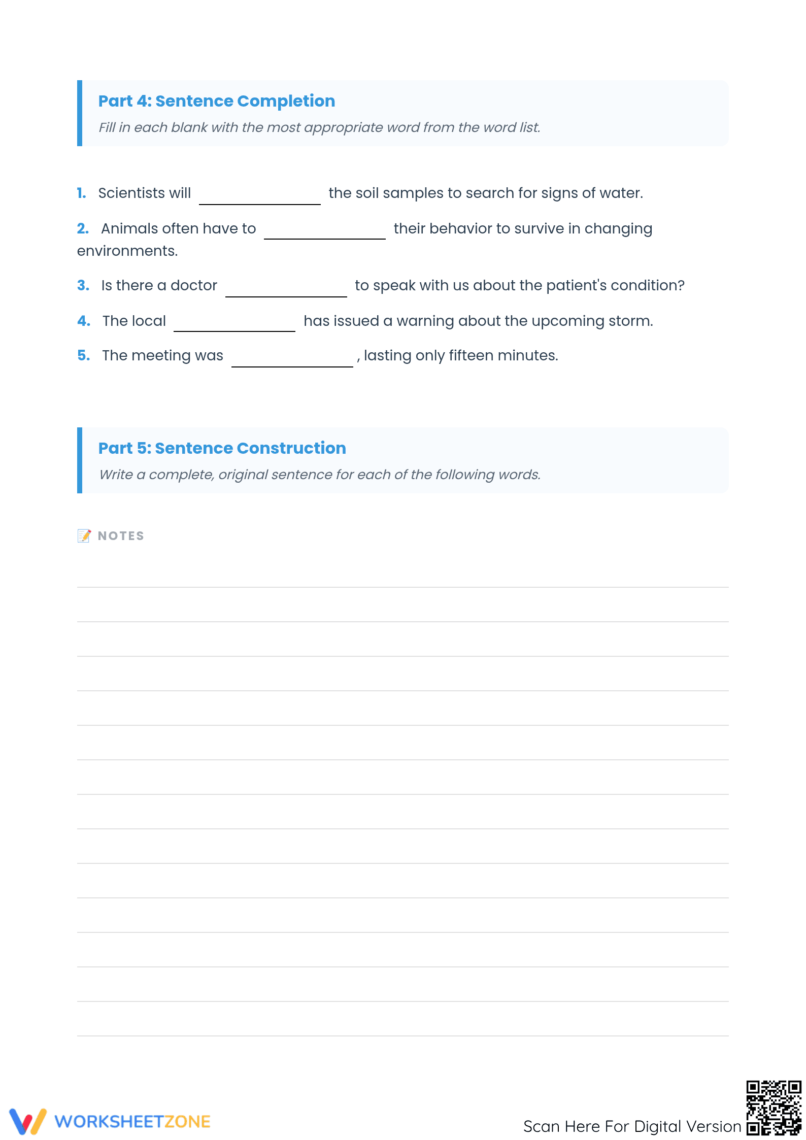 Essential Academic Vocabulary Worksheet | Grade 6 ELA - Page 3