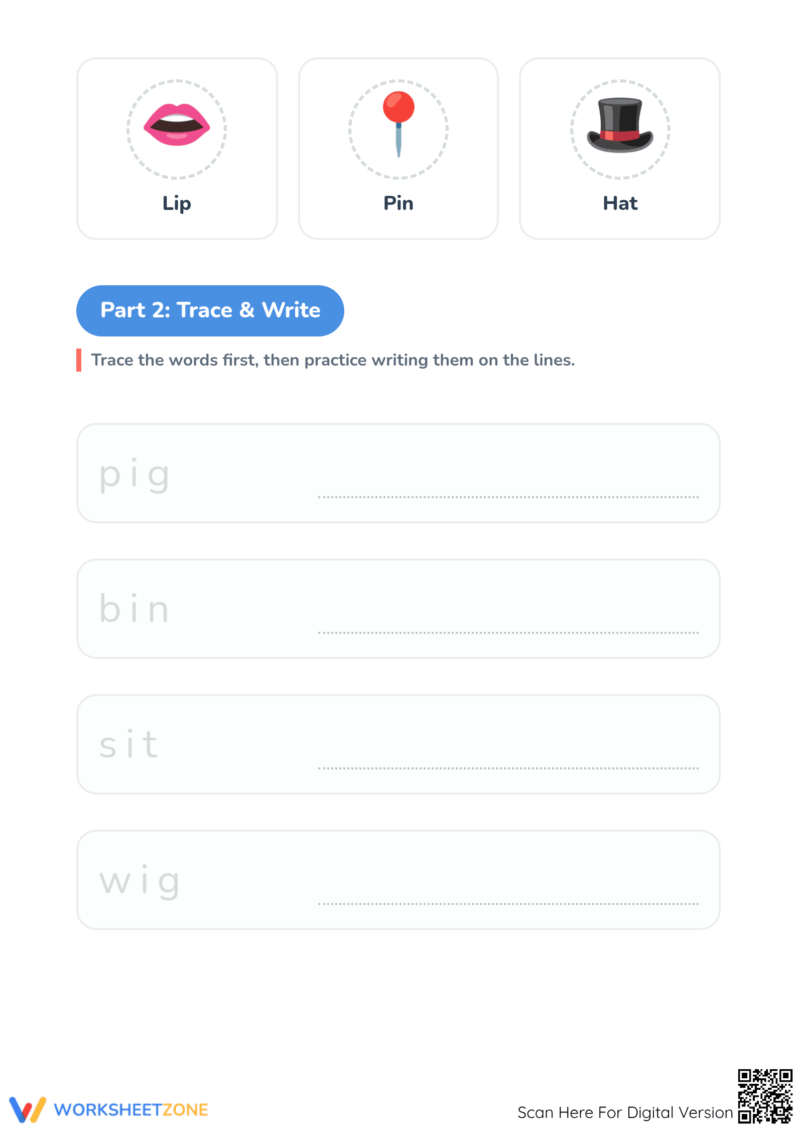 Short Vowel I Worksheet | Grade 1 Printable Phonics - Page 2