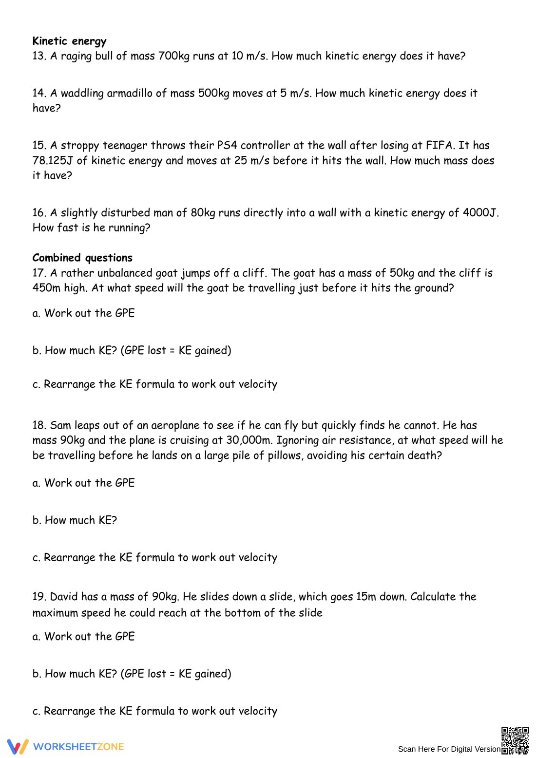 Explore Kinetic and Potential Energy with Examples - Page 2