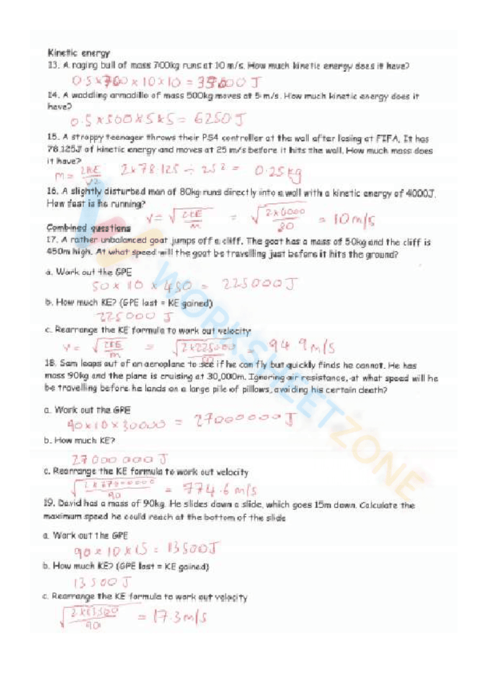 Explore Kinetic and Potential Energy with Examples - Page 4