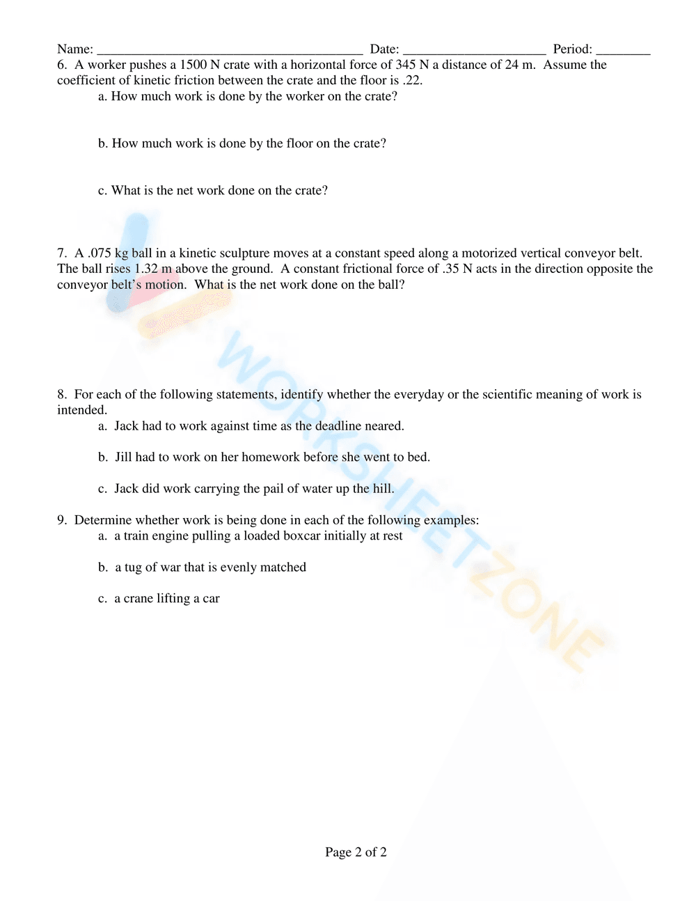 Kinetic and Potential Energy Worksheet | Grade 9 Printable - Page 6