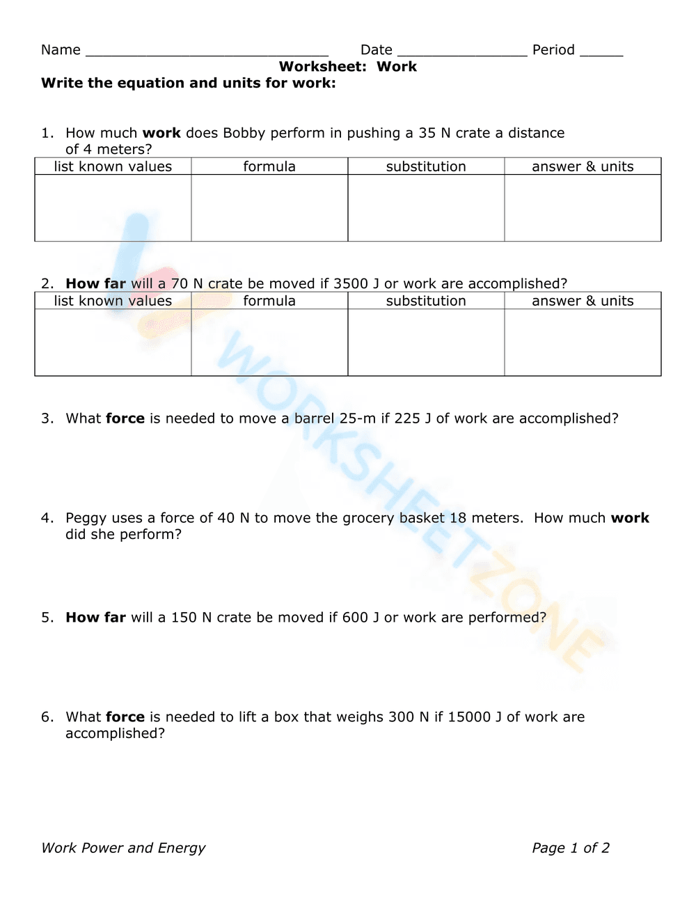 Kinetic and Potential Energy Worksheet | Grade 9 Printable - Page 7